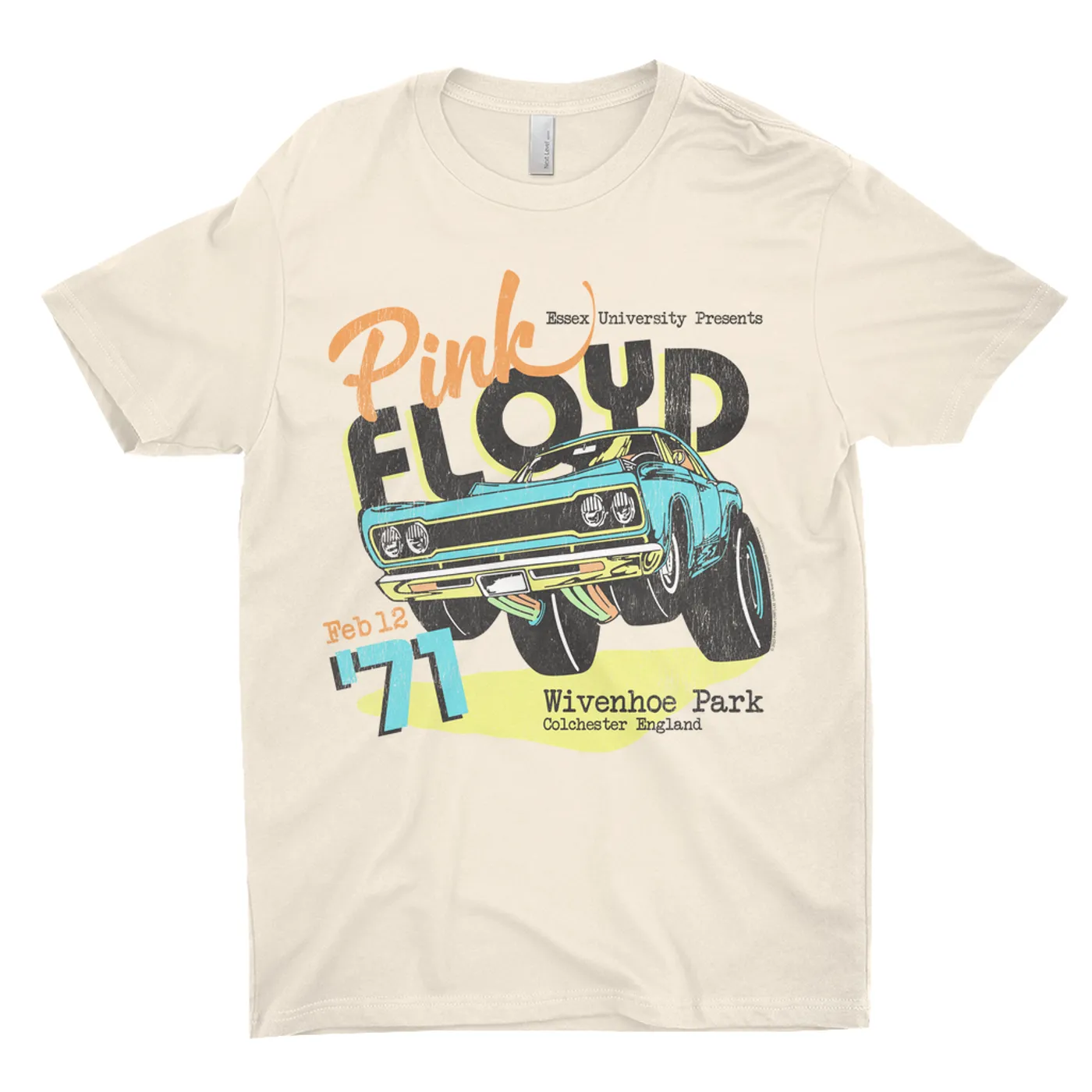 Pink Floyd T-Shirt | Essex University Plymouth Roadrunner Concert Promotion Distressed Pink Floyd Shirt (Merchbar Exclusive)