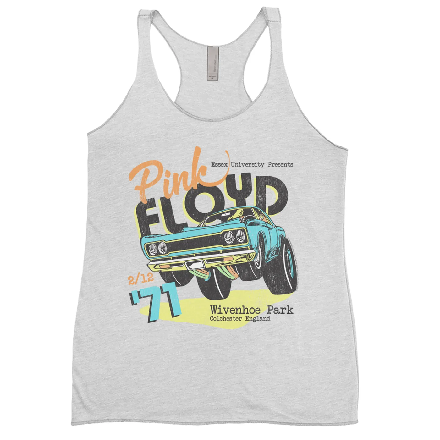 Pink Floyd Ladies' Tank Top | Essex University Plymouth Roadrunner Concert Promotion Distressed Pink Floyd Shirt (Merchbar Exclusive)