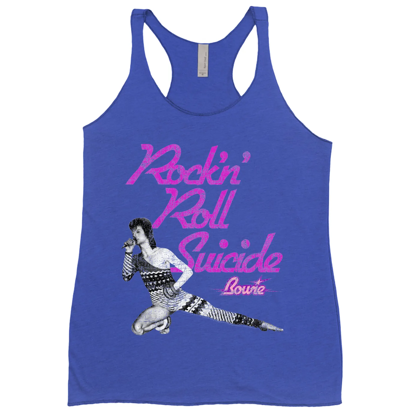 David Bowie Ladies' Tank Top | Rock N' Roll Suicide Distressed David Bowie Shirt (Merchbar Exclusive)
