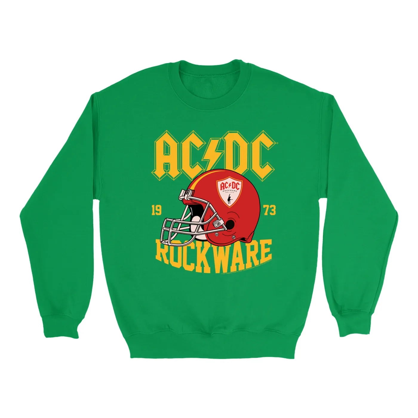 AC/DC Bright Colored Sweatshirt | Rockware 73 Football ACDC Sweatshirt (Merchbar Exclusive)