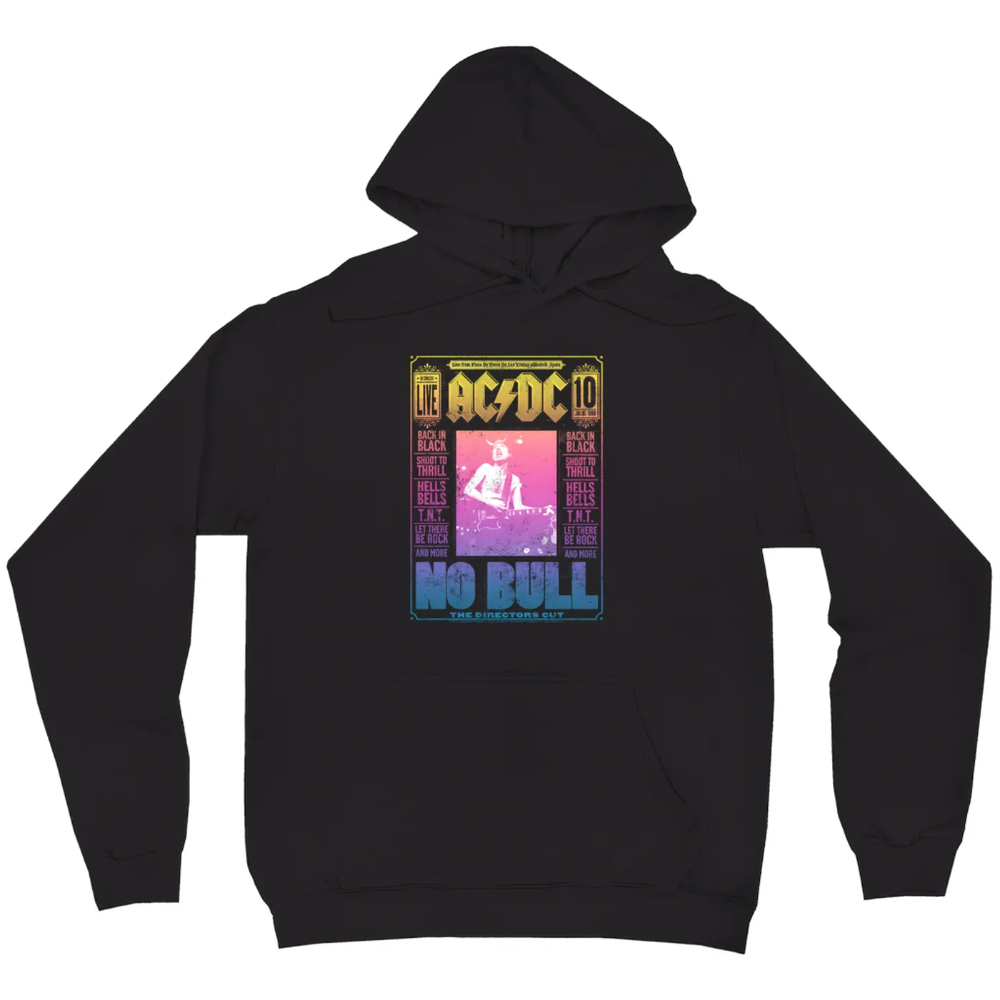 AC/DC Hoodie | Rainbow Ombre No Bull Cover ACDC Hoodie (Merchbar Exclusive)