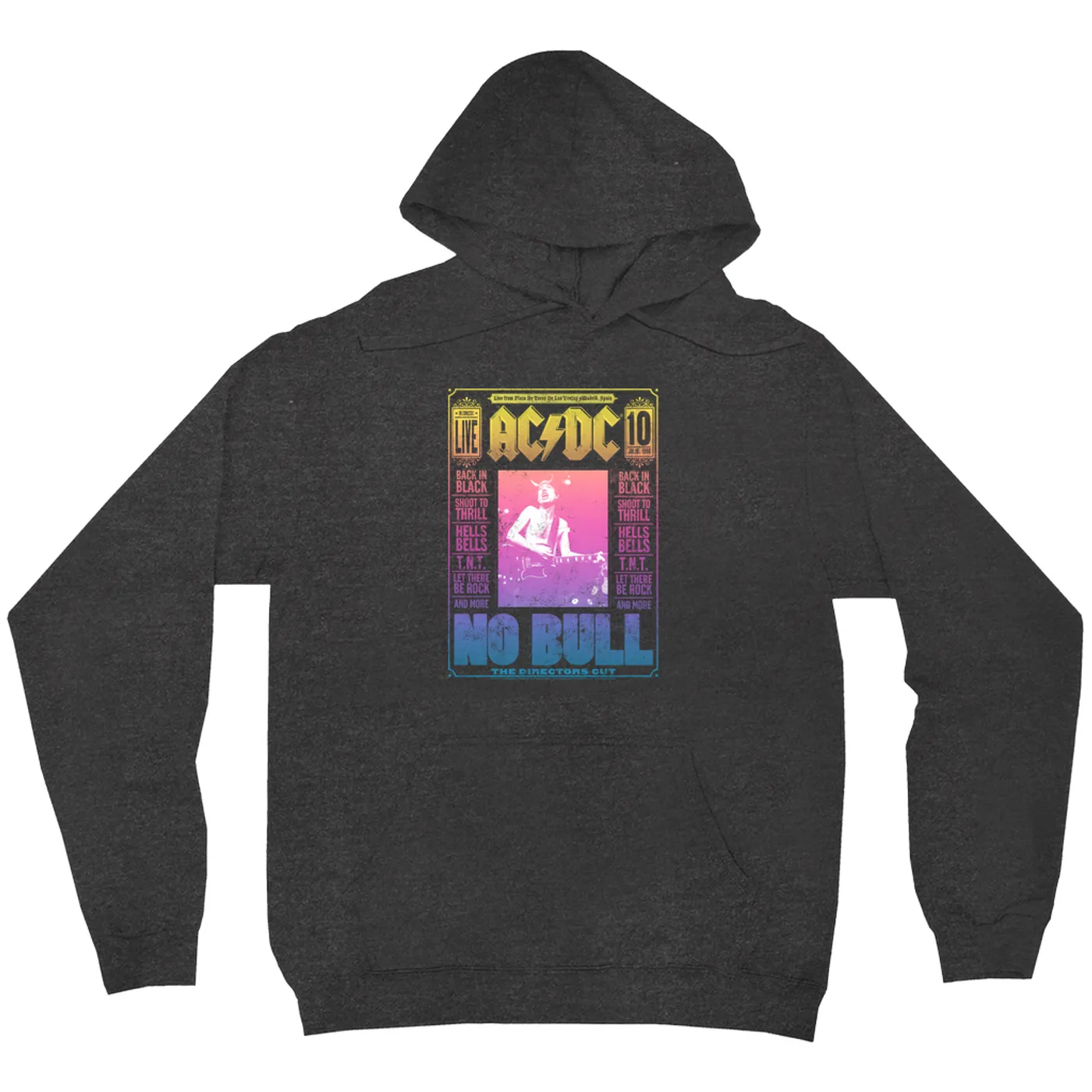 AC/DC Hoodie | Rainbow Ombre No Bull Cover ACDC Hoodie (Merchbar Exclusive)