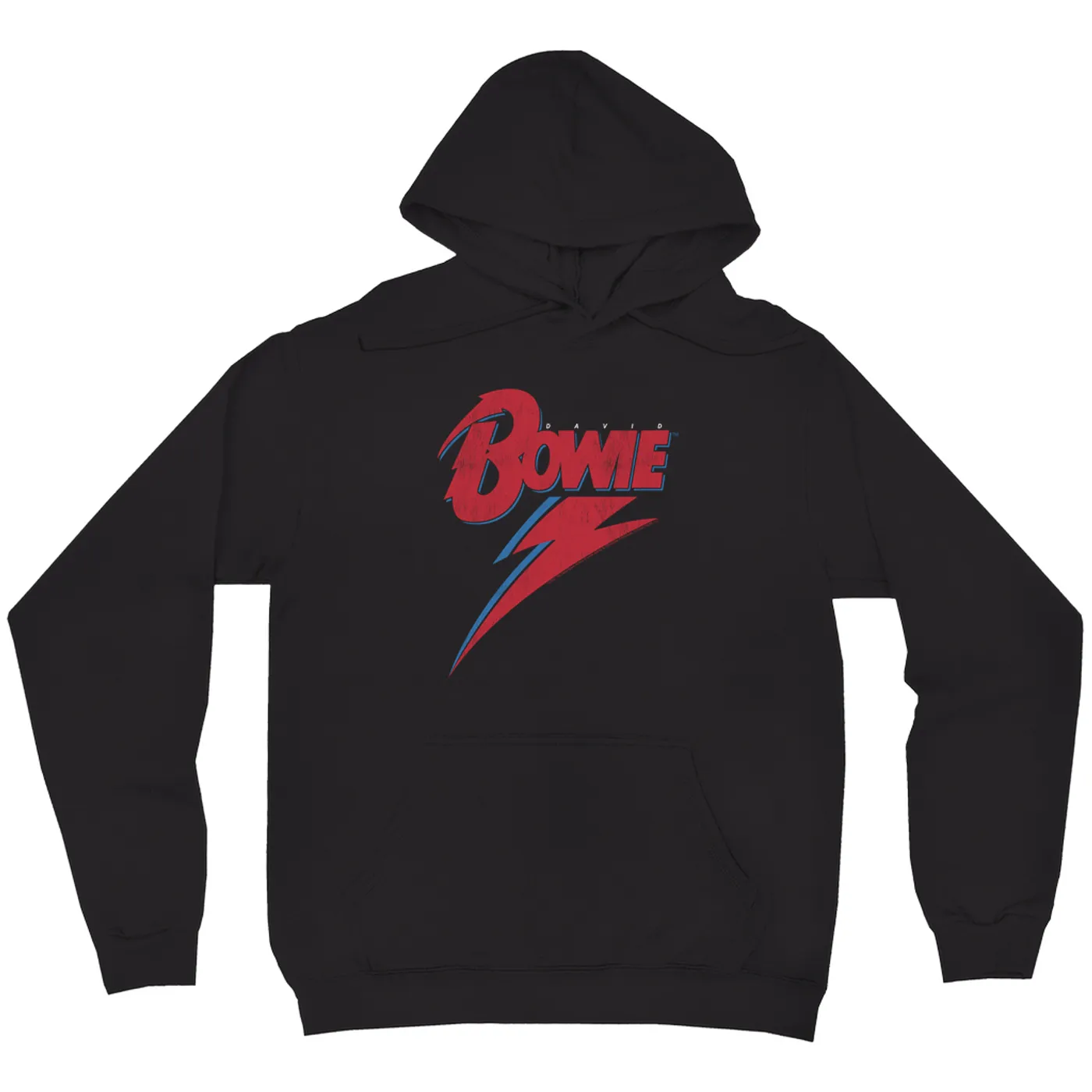 David Bowie Hoodie | Contemporary Lightning Bolt Logo Distressed David Bowie Hoodie