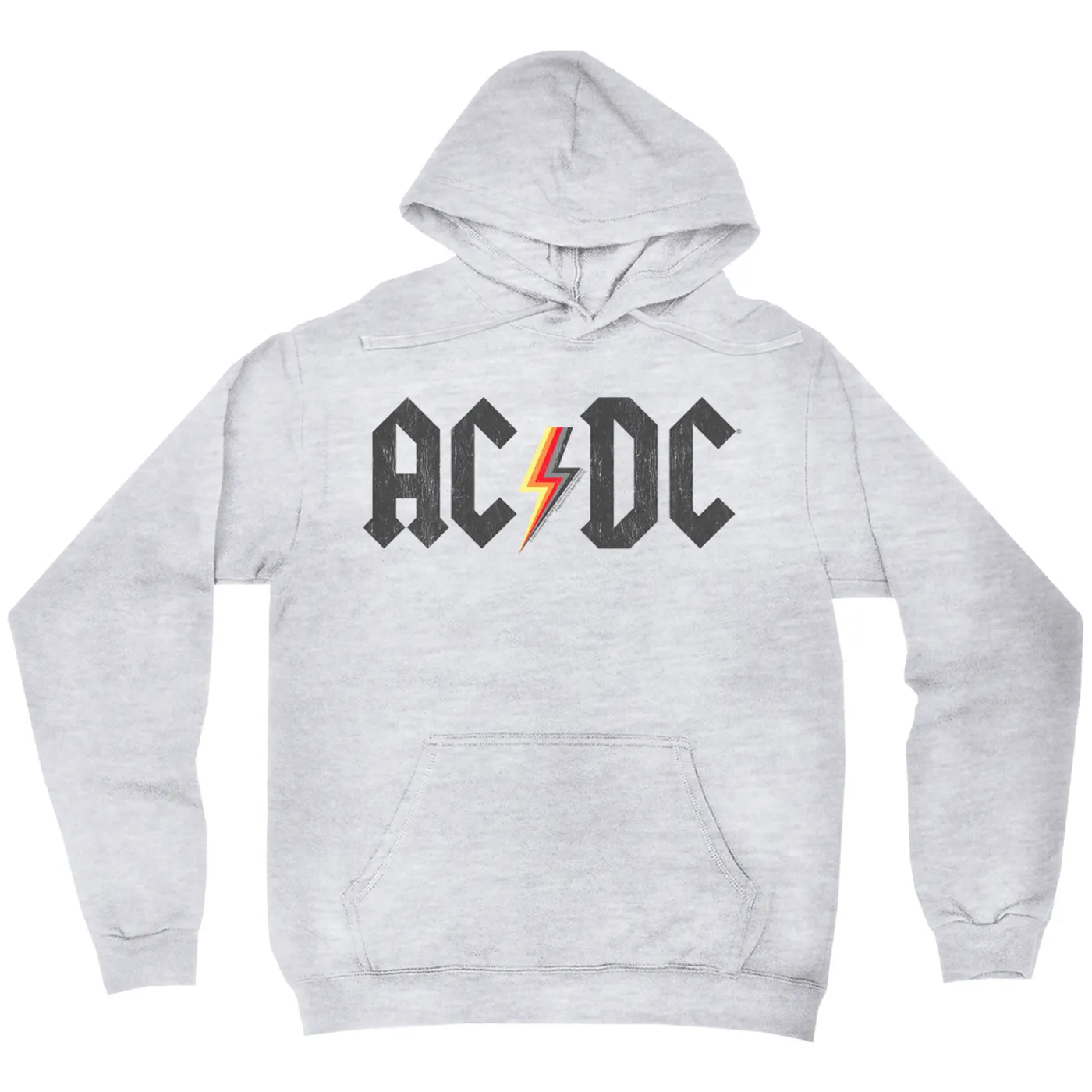 ACDC Hoodie | Multi-Colored AC/DC Logo Design Distressed ACDC Hoodie (Merchbar Exclusive)