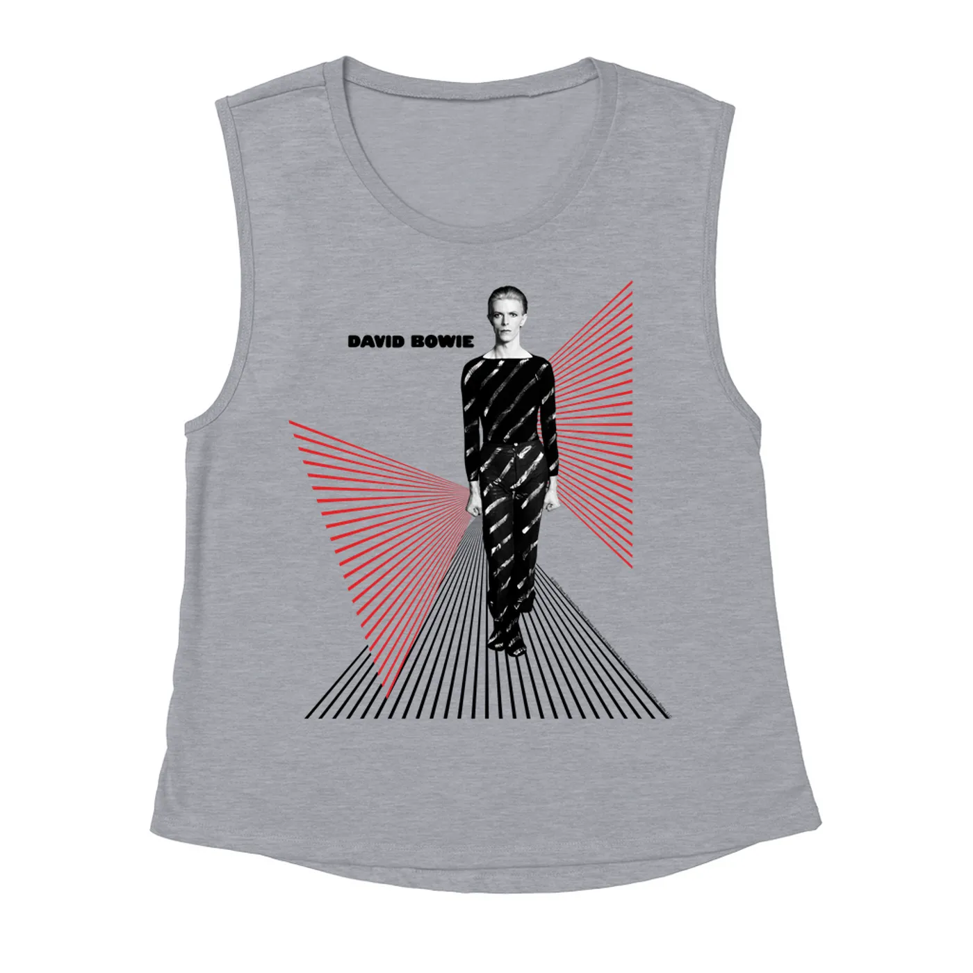 David Bowie Ladies' Muscle Tank Top | All In Stripes Design David Bowie Shirt