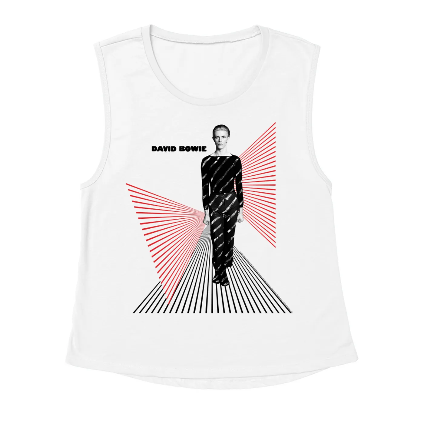 David Bowie Ladies' Muscle Tank Top | All In Stripes Design David Bowie Shirt