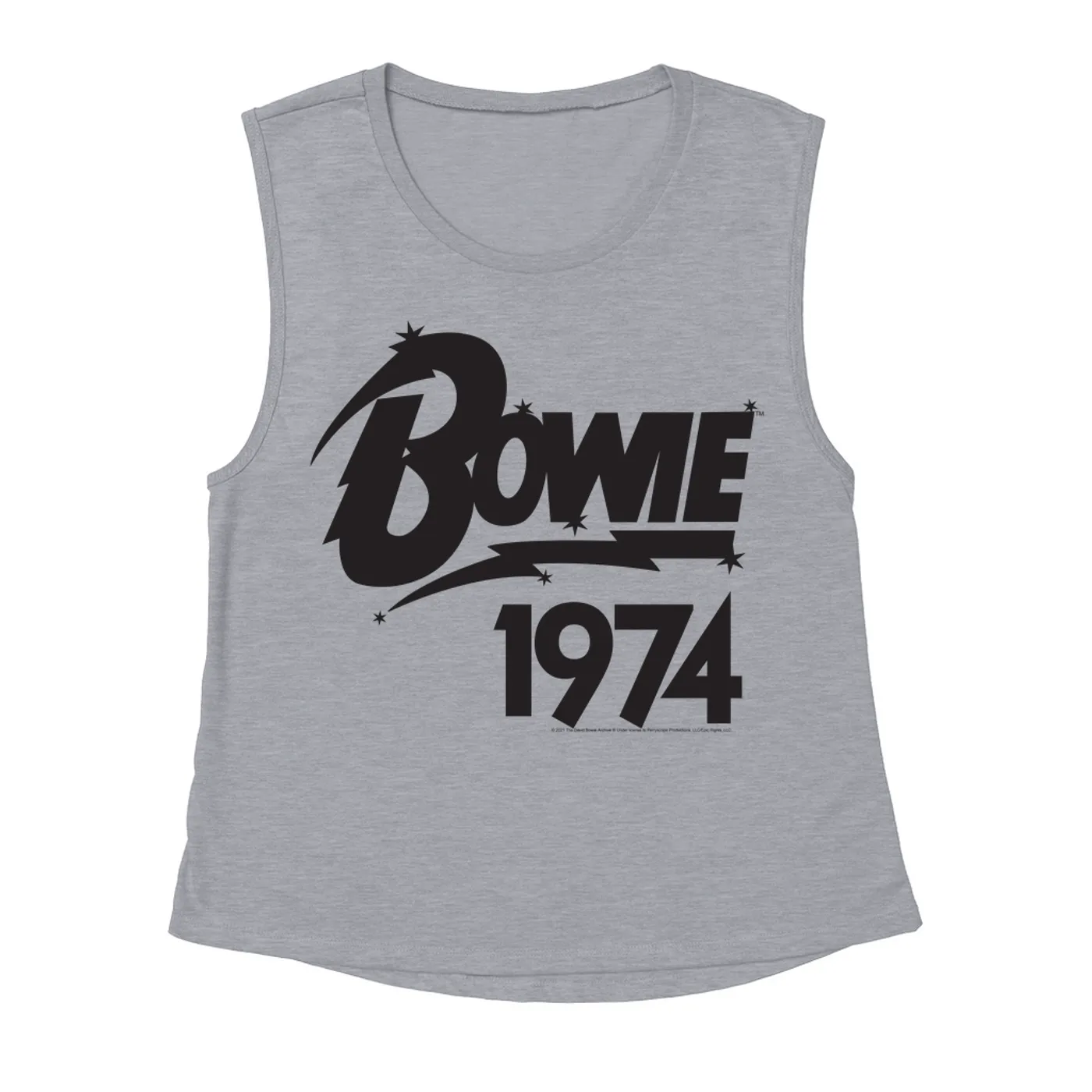 David Bowie Ladies' Muscle Tank Top | Bowie 1974 Logo David Bowie Shirt