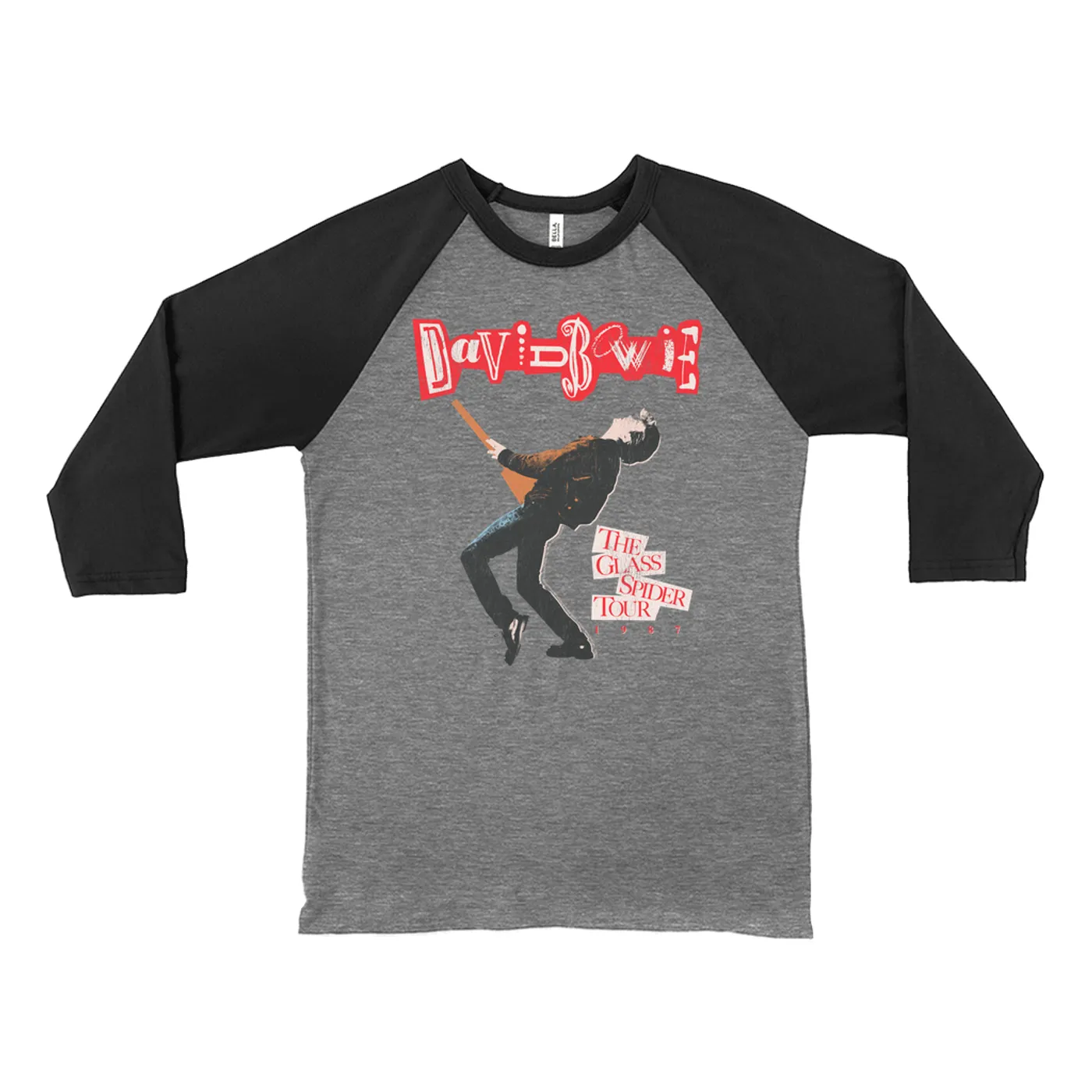 David Bowie 3/4 Sleeve Baseball Tee | The Glass Spider Tour Album Design David Bowie Shirt