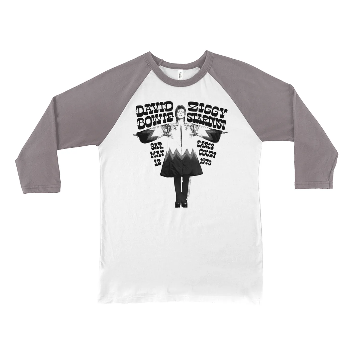 David Bowie 3/4 Sleeve Baseball Tee | 1973 Earl's Court Promotion David Bowie Shirt (Merchbar Exclusive)