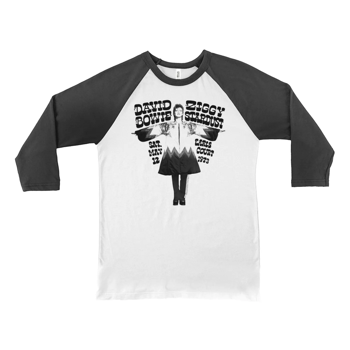 David Bowie 3/4 Sleeve Baseball Tee | 1973 Earl's Court Promotion David Bowie Shirt (Merchbar Exclusive)
