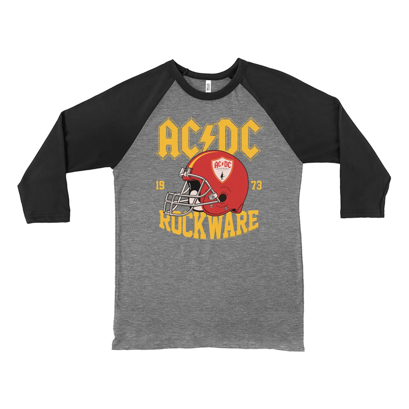 AC/DC 3/4 Sleeve Baseball Tee | Rockware 73 Football (Merchbar Exclusive) ACDC Shirt