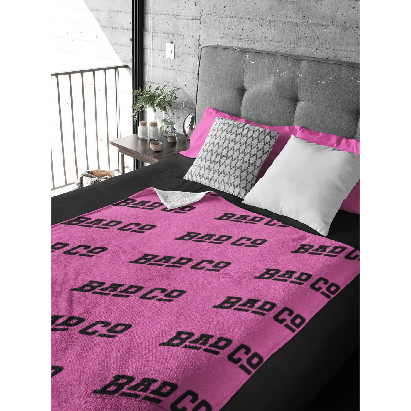 Bad Company Minky Blanket | Classic Bad Company Logo Black Bad Company Blanket (Merchbar Exclusive)