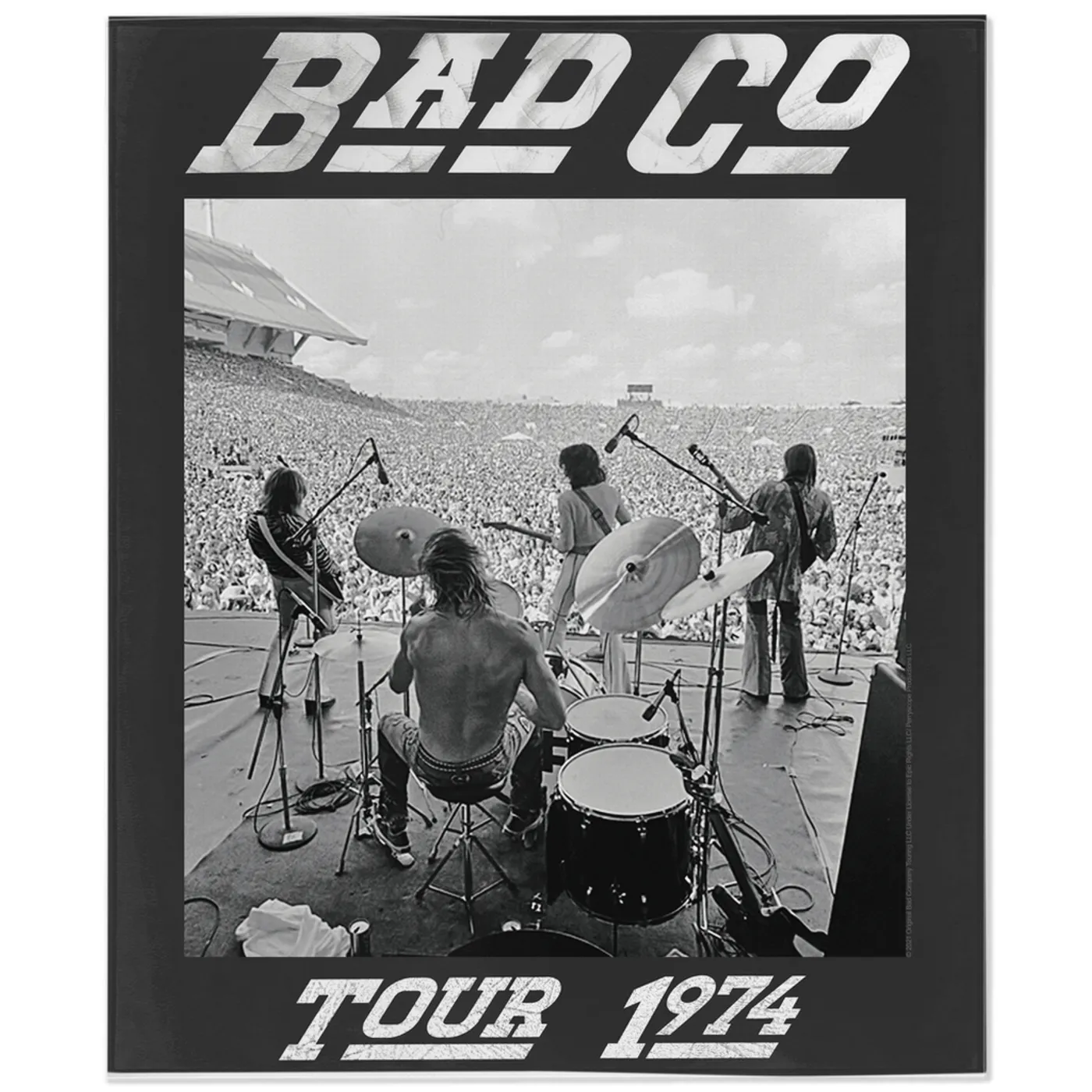 Bad Company Minky Blanket | 1974 On Stage Tour Bad Company Blanket (Merchbar Exclusive)