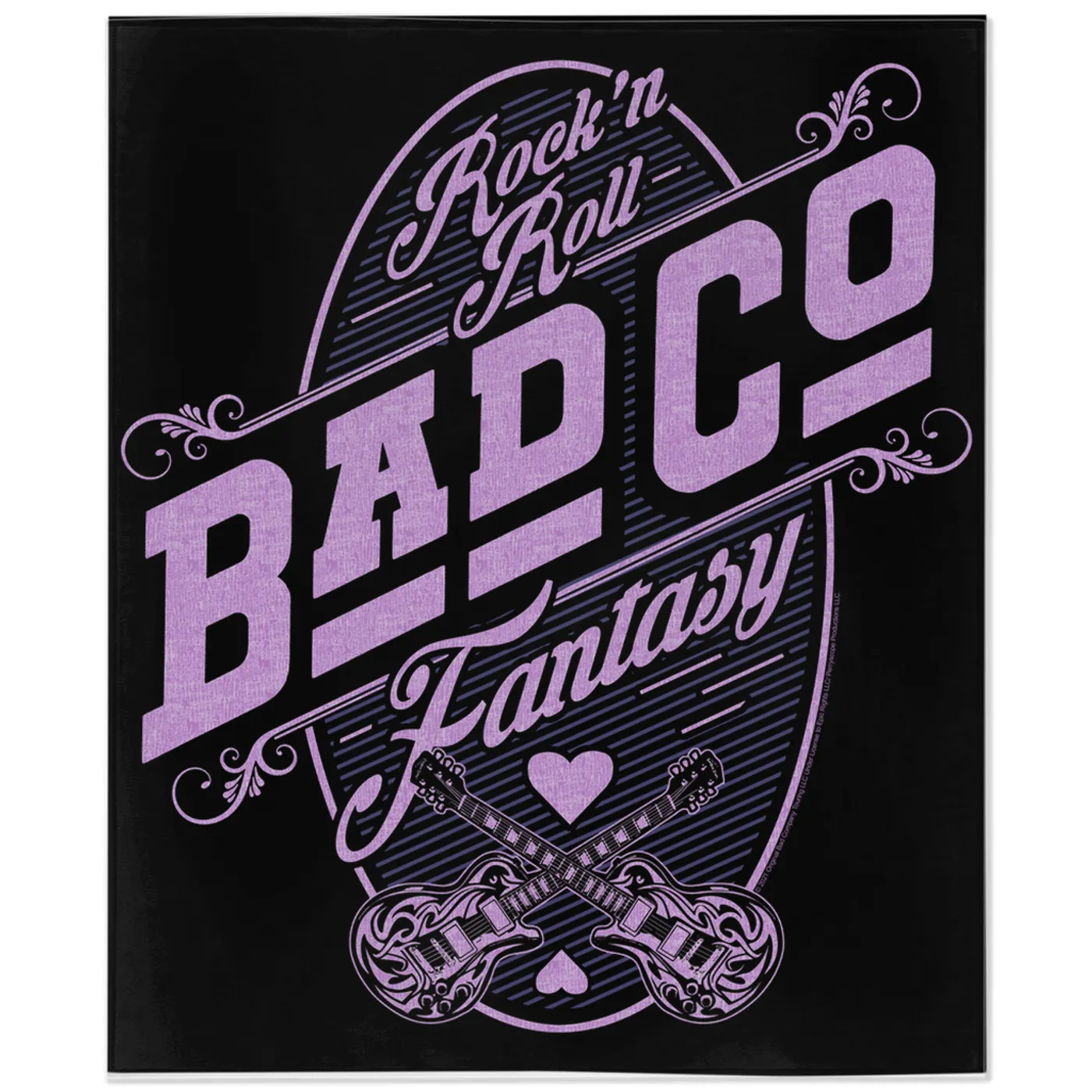 Bad Company Minky Blanket | Rock N' Roll Fantasy Purple Bad Company Blanket (Merchbar Exclusive)