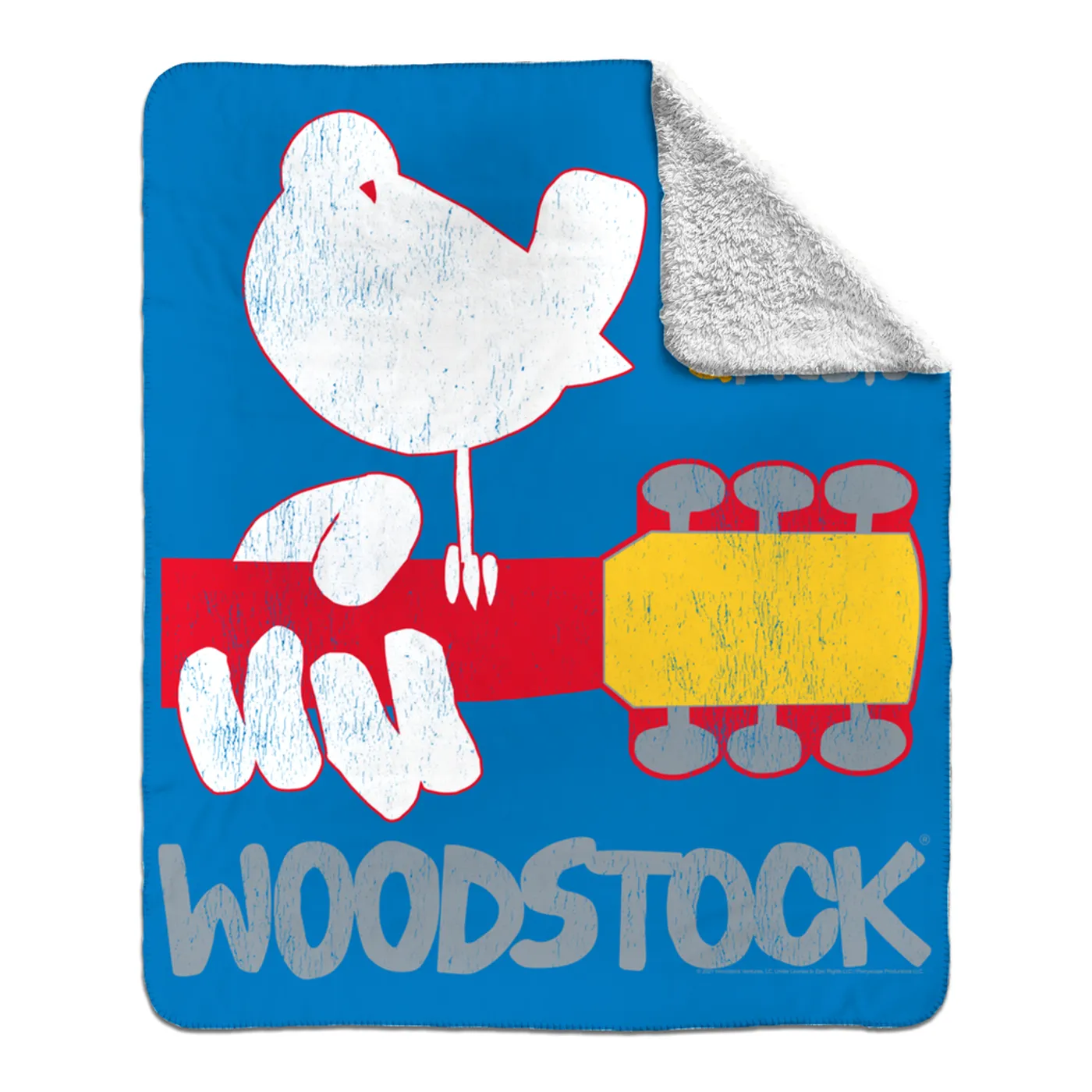Woodstock Sherpa Blanket | 3 Days Of Peace And Music Logo Woodstock Blanket (Merchbar Exclusive)