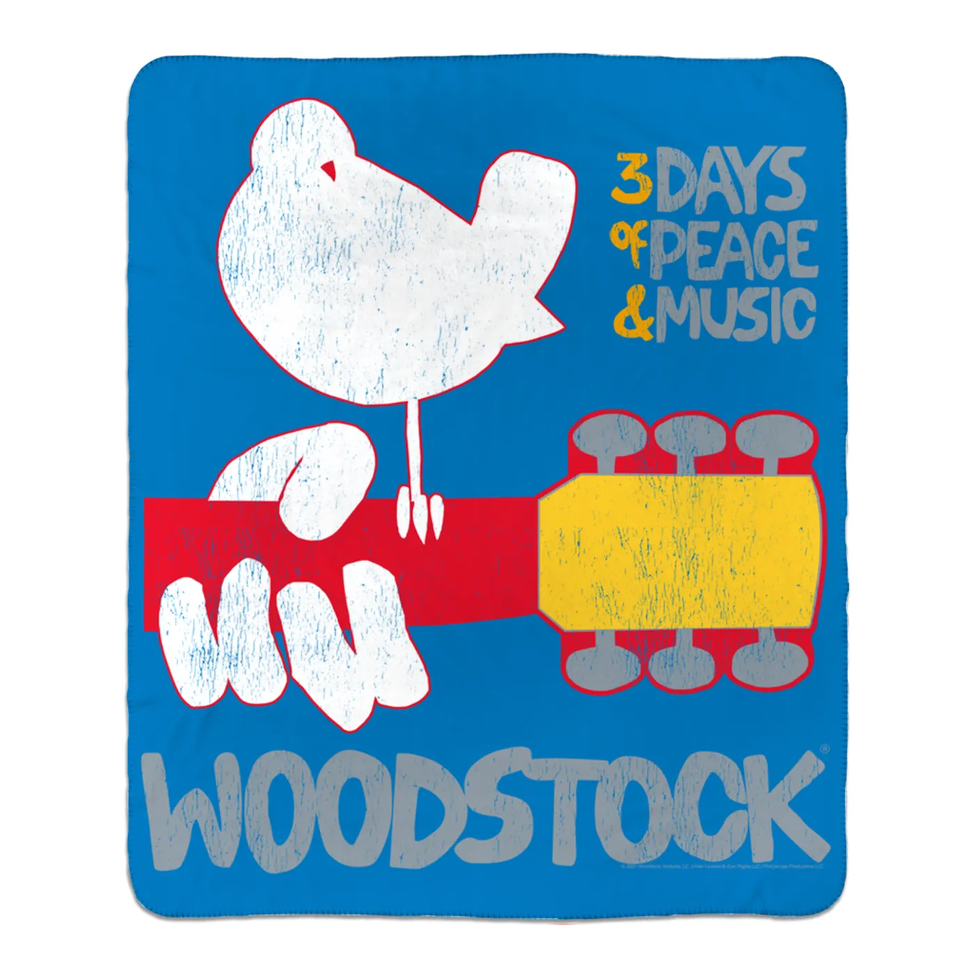 Woodstock Sherpa Blanket | 3 Days Of Peace And Music Logo Woodstock Blanket (Merchbar Exclusive)