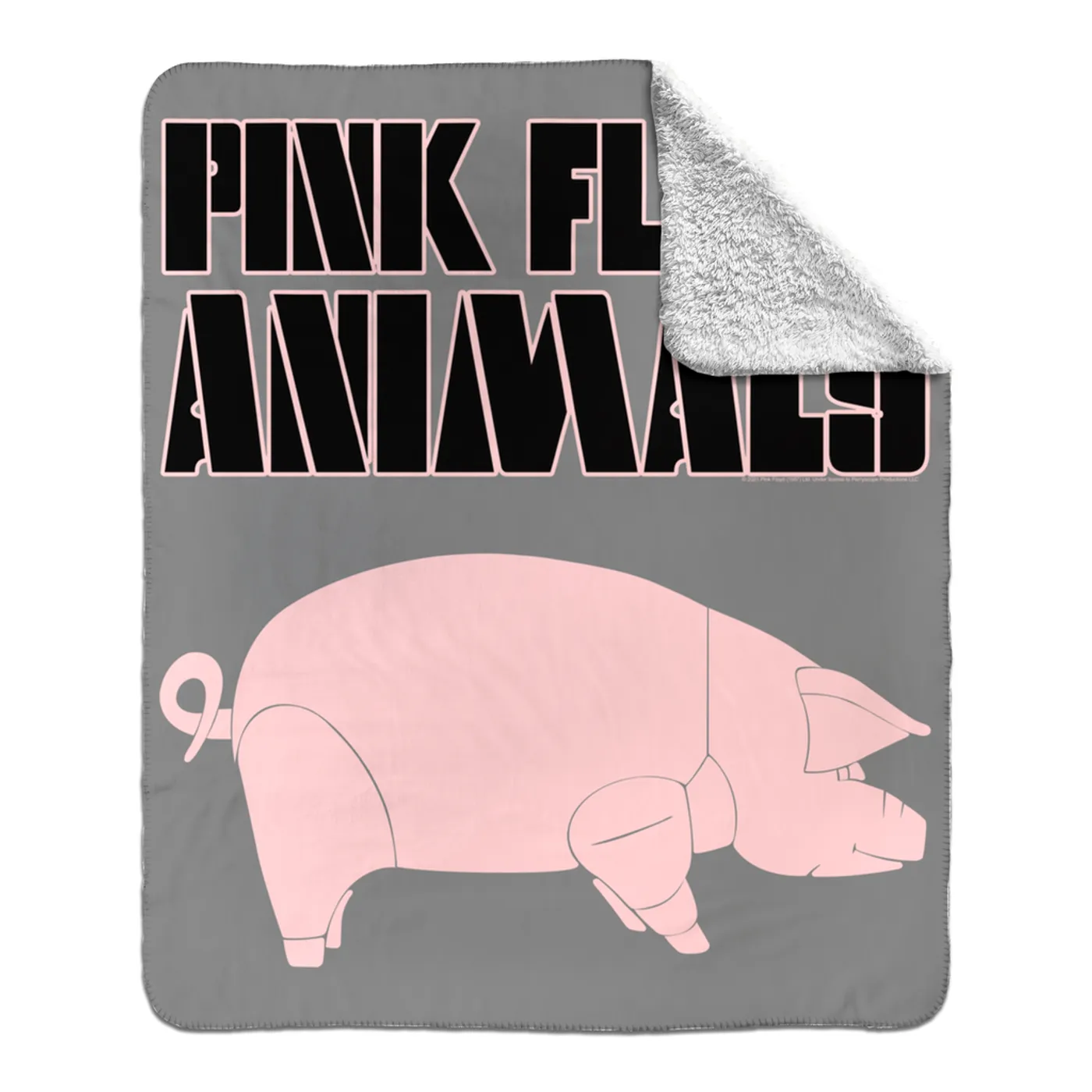 Pink Floyd Sherpa Blanket | Animals Album Pig Pink Floyd Blanket (Merchbar Exclusive)
