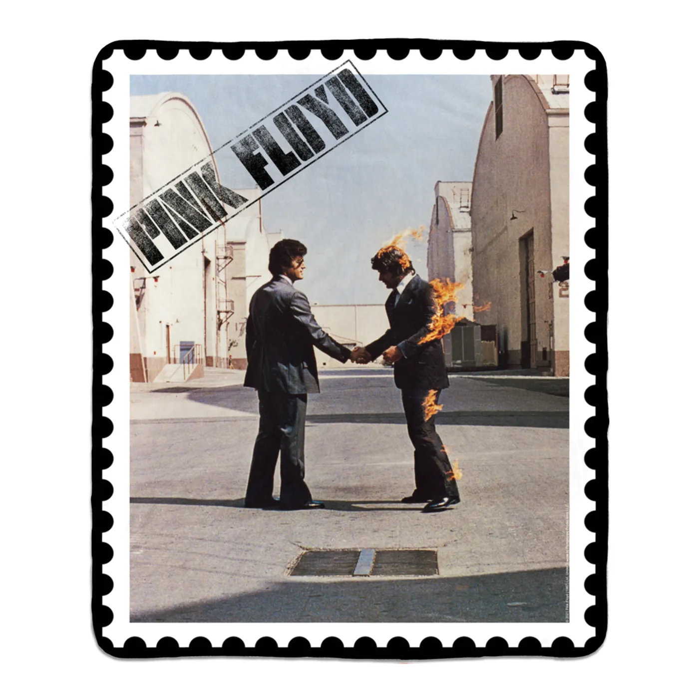 Pink Floyd Sherpa Blanket | Wish You Were Here Album Photo Pink Floyd Blanket (Merchbar Exclusive)