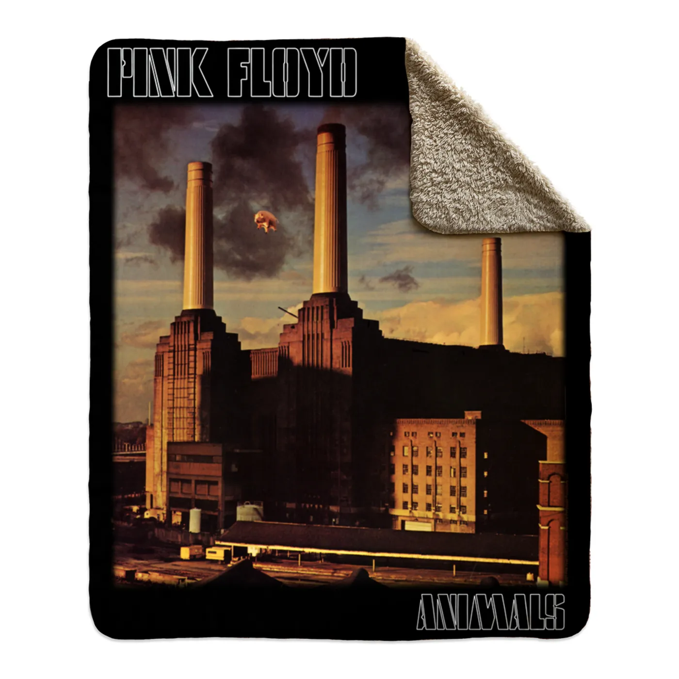 Pink Floyd Sherpa Blanket | Animals Album Cover Pink Floyd Blanket (Merchbar Exclusive)