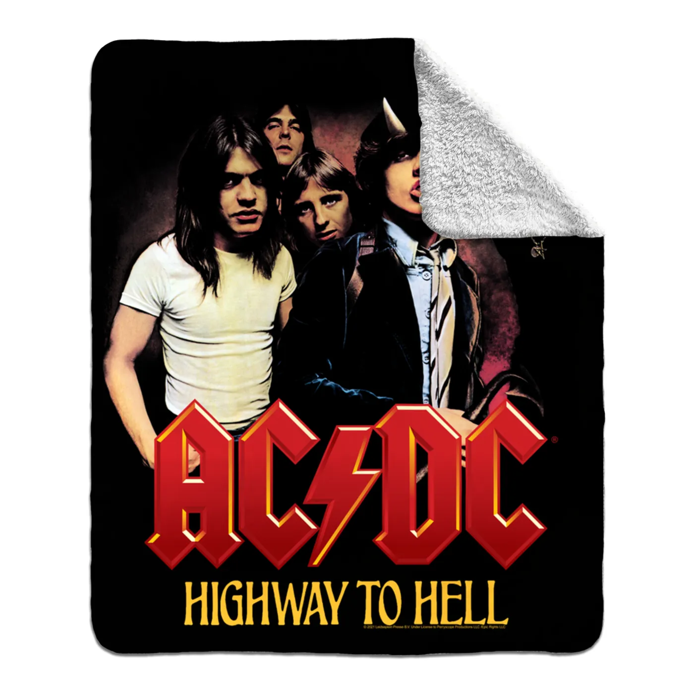 AC/DC Sherpa Blanket | Highway To Hell Album Cover Art Blanket (Merchbar Exclusive)