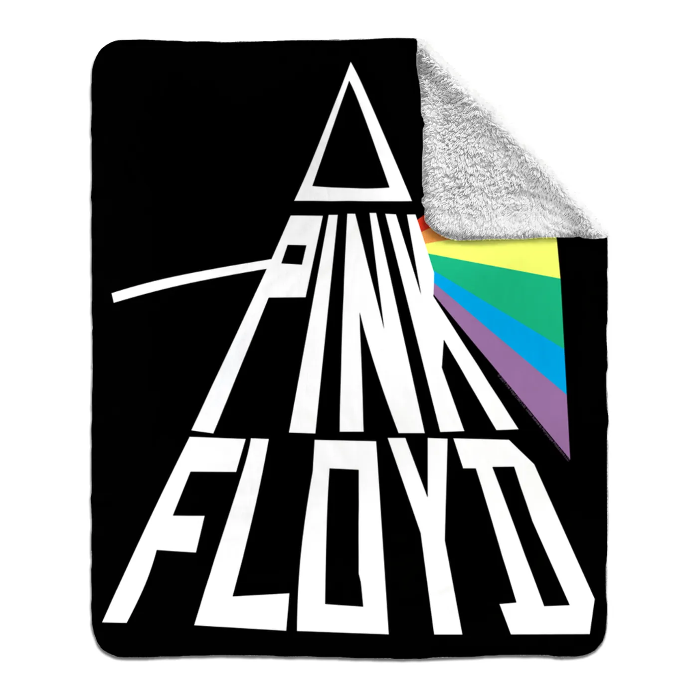 Pink Floyd Sherpa Blanket | Dark Side Of The Moon Modern Prism Pink Floyd Blanket (Merchbar Exclusive)