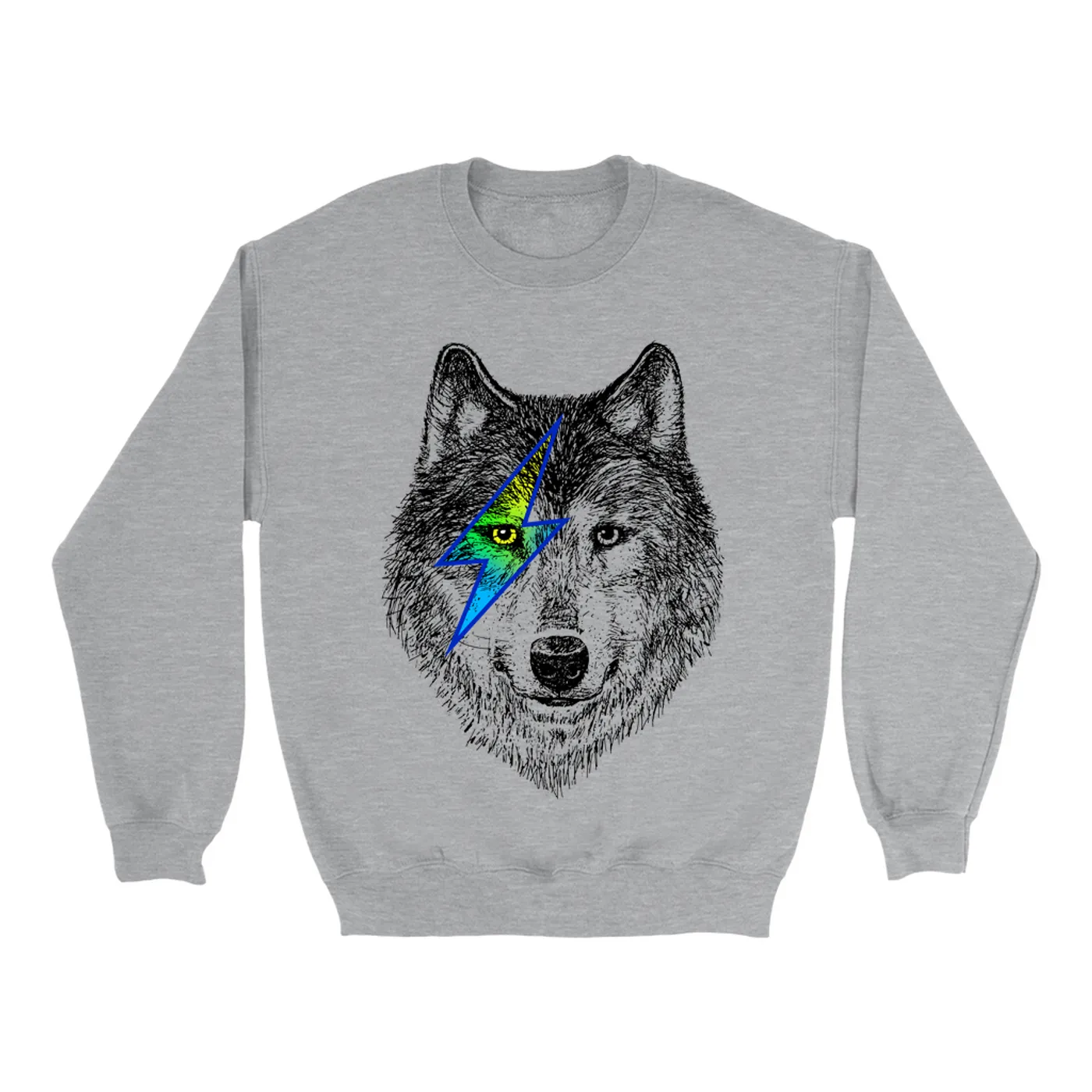 Merchbar Music Life Sweatshirt | Glam Rock Wolf Merchbar Music Life Sweatshirt