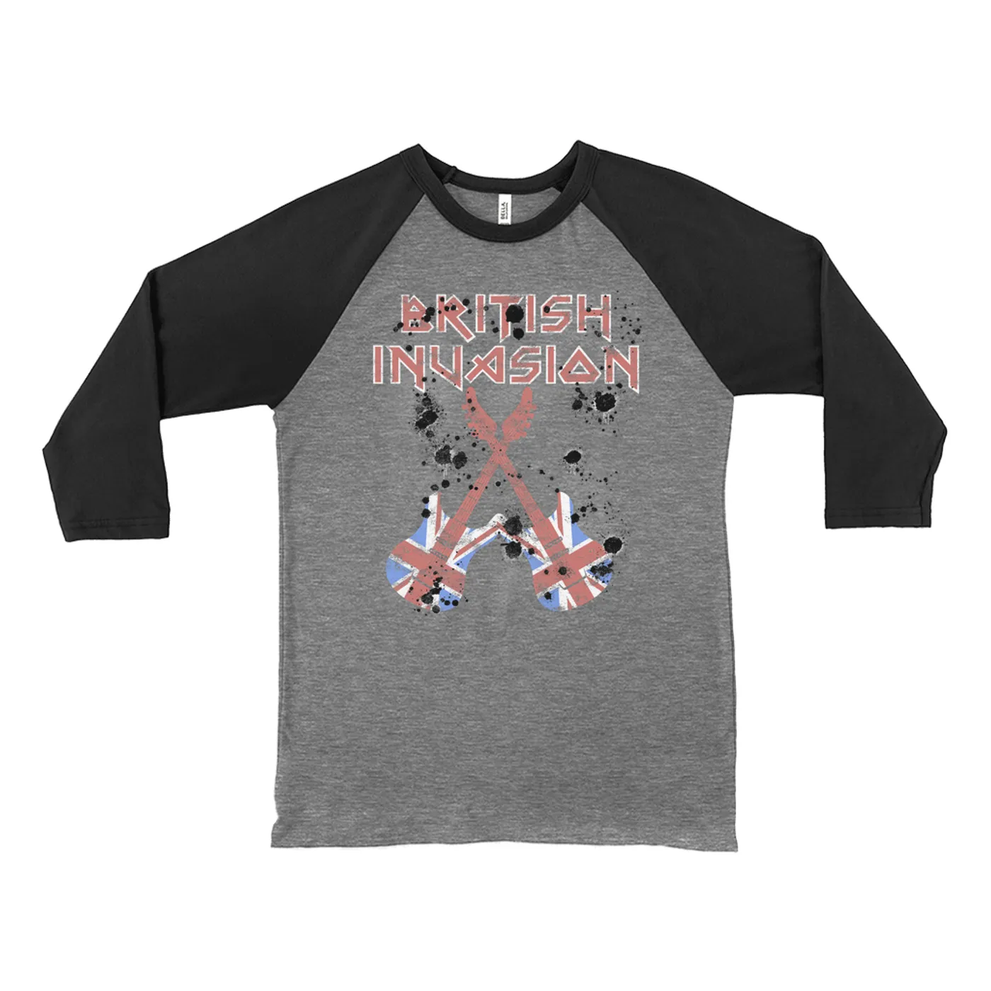 Merchbar Music Life 3/4 Sleeve Baseball Tee | British Invasion Merchbar Music Life Shirt