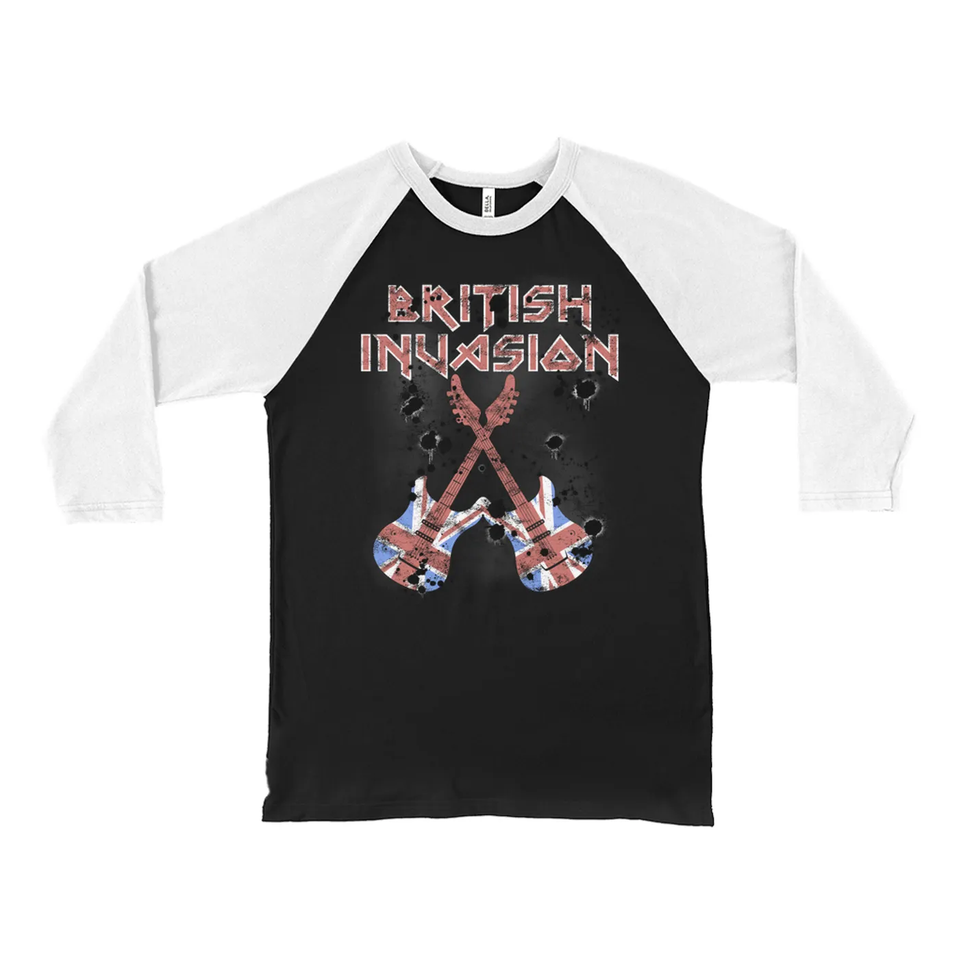 Merchbar Music Life 3/4 Sleeve Baseball Tee | British Invasion Merchbar Music Life Shirt