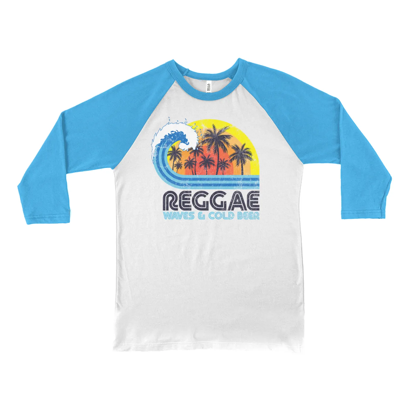 Music Life -Reggae Merchbar Music Life 3/4 Sleeve Baseball Tee | Reggae, Waves & Beer Merchbar Music Life Shirt