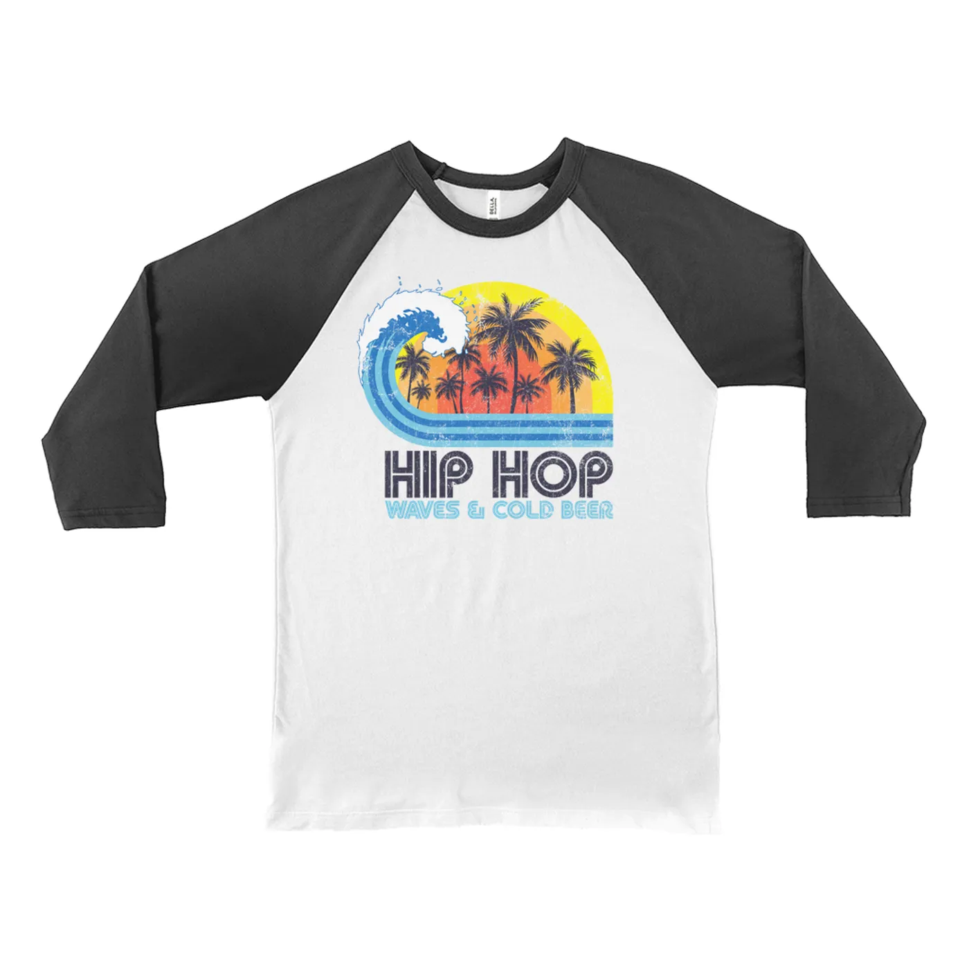 Music Life - Hip Hop Merchbar Music Life 3/4 Sleeve Baseball Tee | Hip Hop, Waves & Beer Merchbar Music Life Shirt