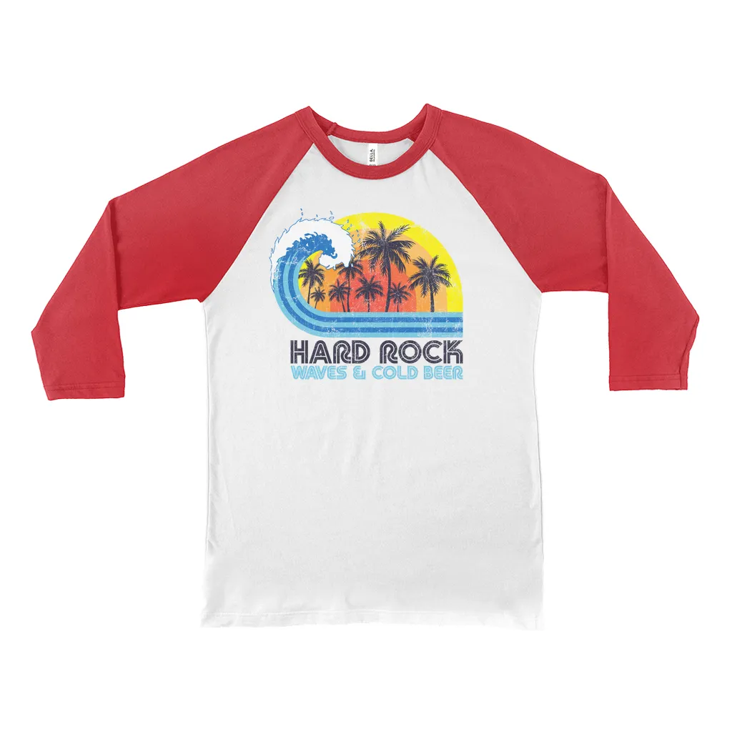 Equineop Music Life 3/4 Sleeve Baseball Tee | Hard Rock, Waves & Beer Equineop Music Life Shirt