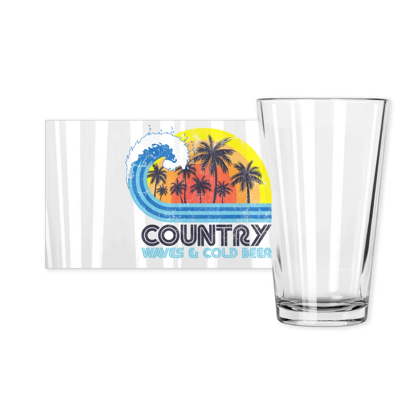 Merchbar Music Life Pint Glass | Music Life - Country, Waves & Beer Merchbar Music Life Pint Glass