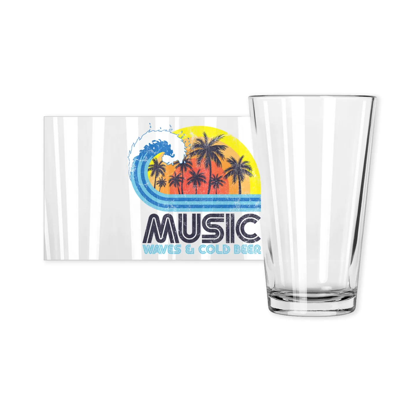 Merchbar Music Life Pint Glass | Music, Waves & Beer Merchbar Music Life Pint Glass