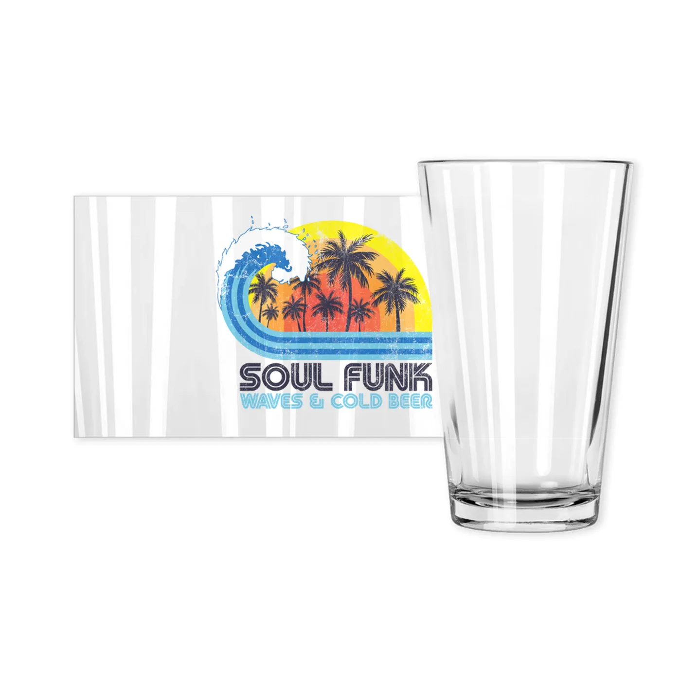 Music Life - Soul Funk Merchbar Music Life Pint Glass | Soul Funk, Waves & Beer Merchbar Music Life Pint Glass