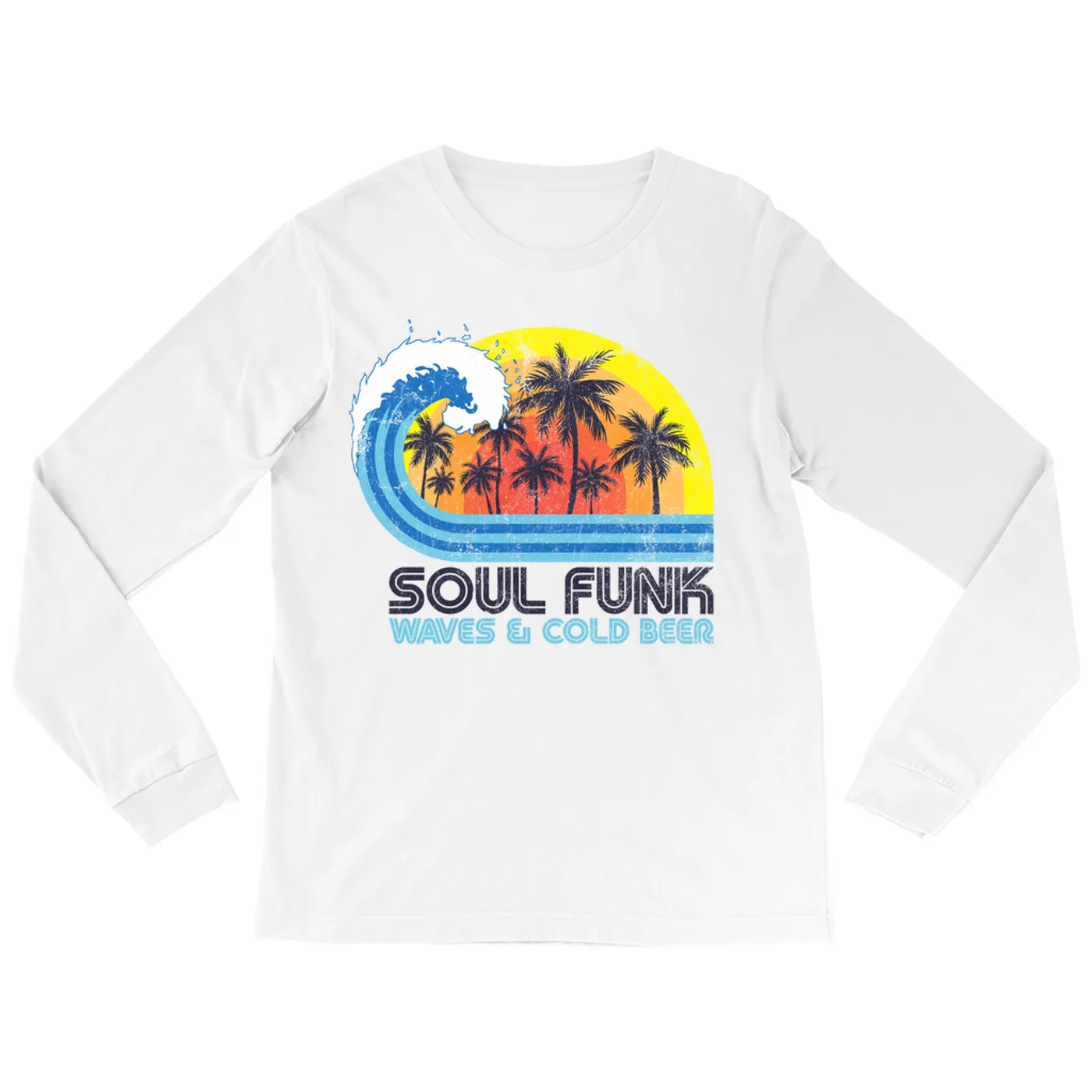 Music Life - Soul Funk Merchbar Music Life Long Sleeve Shirt | Soul Funk, Waves & Beer Merchbar Music Life Shirt