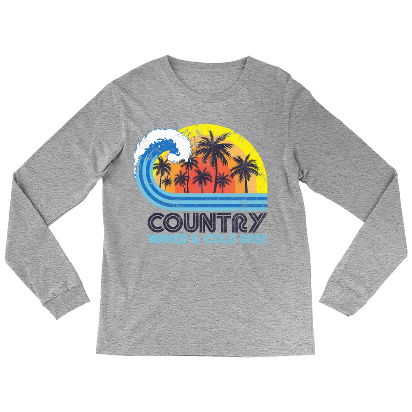 Merchbar Music Life Long Sleeve Shirt | Music Life - Country, Waves & Beer Merchbar Music Life Shirt
