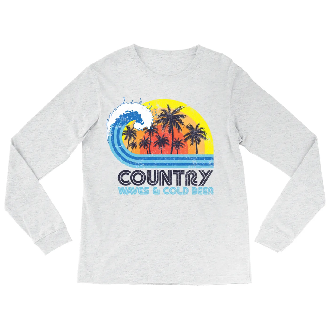 Merchbar Music Life Long Sleeve Shirt | Music Life - Country, Waves & Beer Merchbar Music Life Shirt