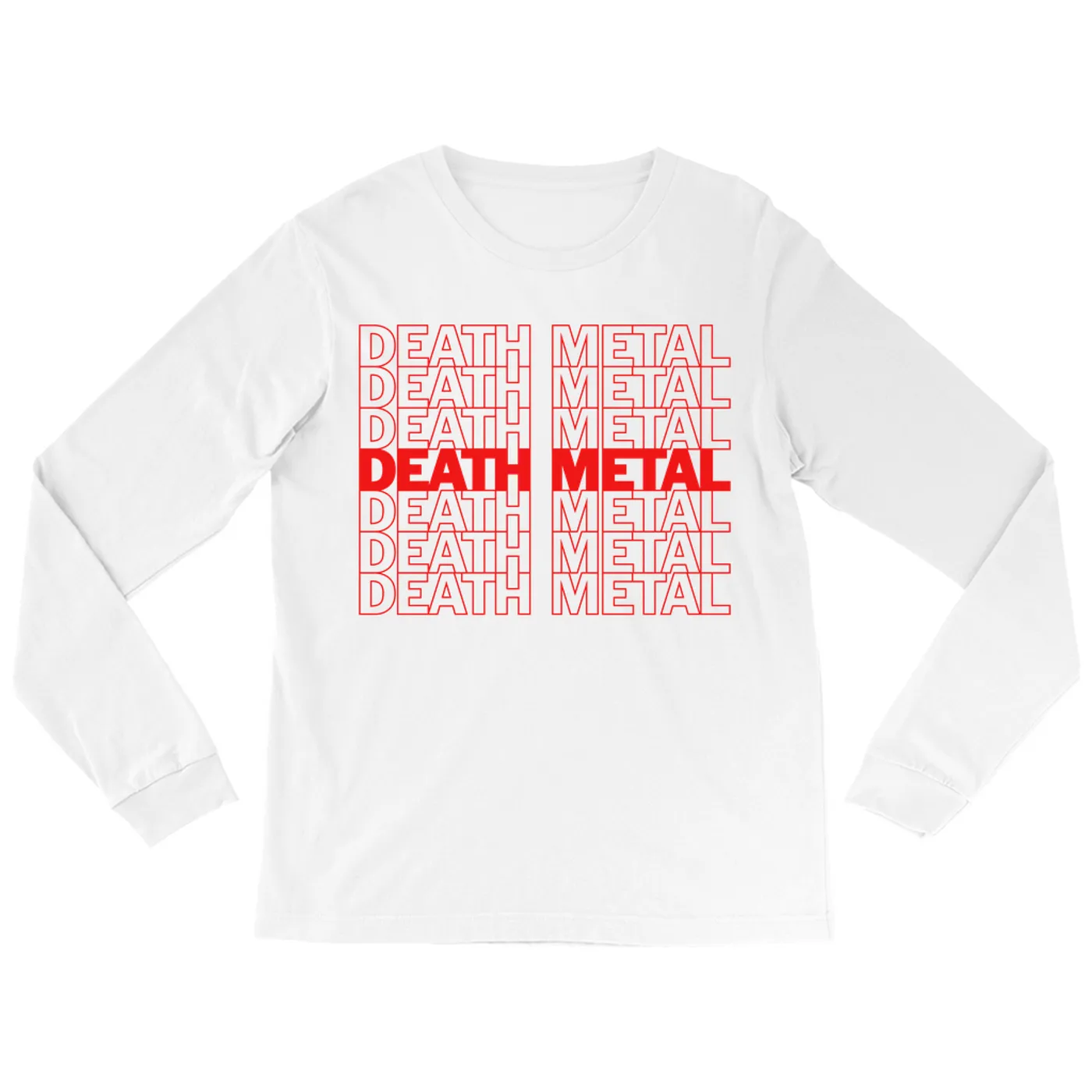 Music Life - Death Metal Merchbar Music Life Long Sleeve Shirt | Death Metal On Repeat Merchbar Music Life Shirt