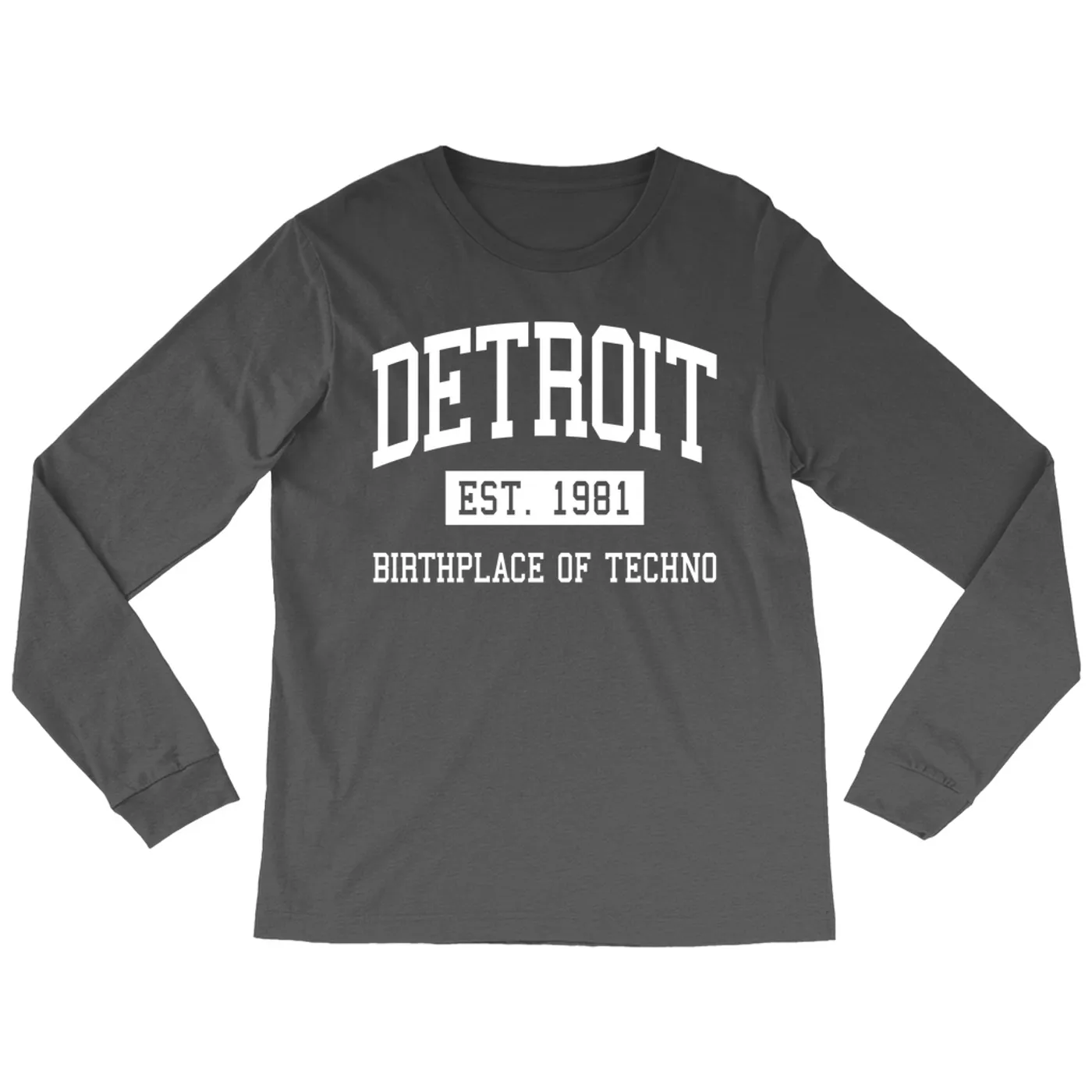 Music Life - Techno Merchbar Music Life Long Sleeve Shirt | Detroit Birthplace of Techno Est. 1981 Merchbar Music Life Shirt