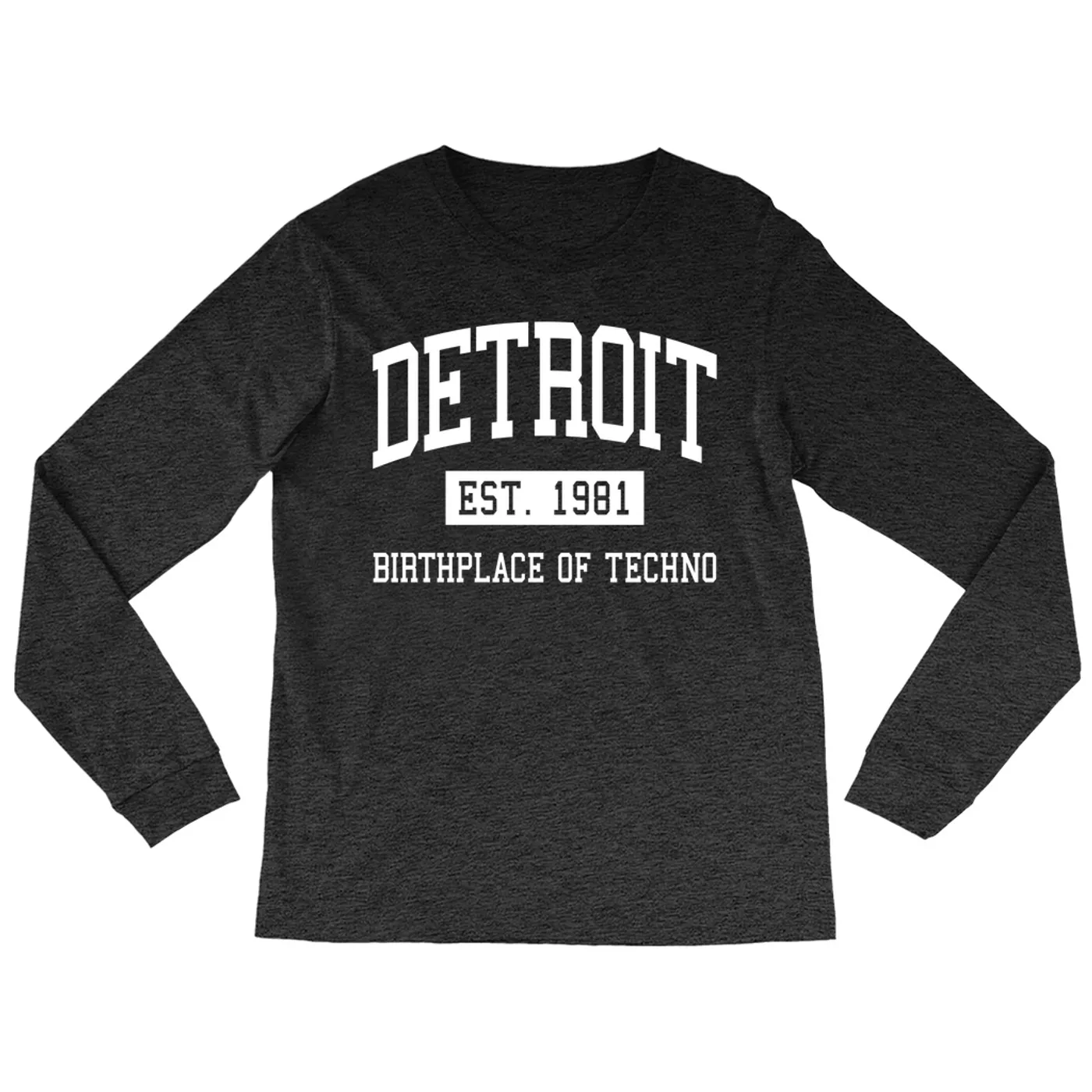Music Life - Techno Merchbar Music Life Long Sleeve Shirt | Detroit Birthplace of Techno Est. 1981 Merchbar Music Life Shirt