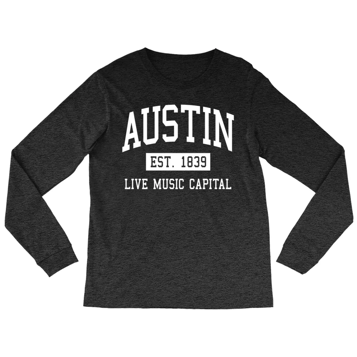Merchbar Music Life Long Sleeve Shirt | Austin Live Music Capital Est. 1839 Merchbar Music Life Shirt