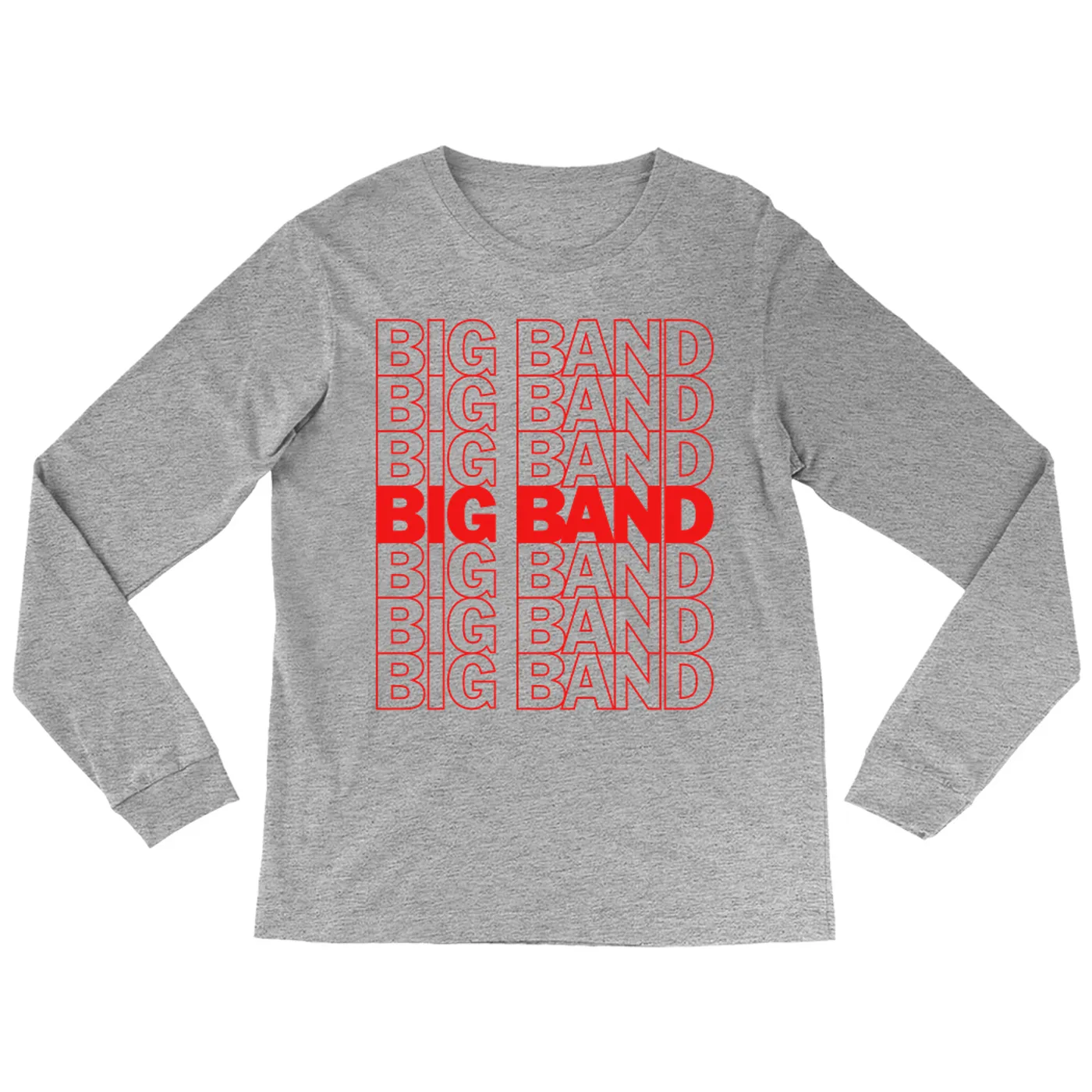 Music Life - Big Band Merchbar Music Life Long Sleeve Shirt | Big Band On Repeat Merchbar Music Life Shirt