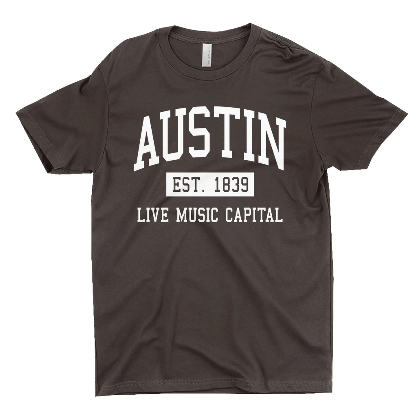 Merchbar Music Life T-Shirt | Austin Live Music Capital Est. 1839 Merchbar Music Life Shirt