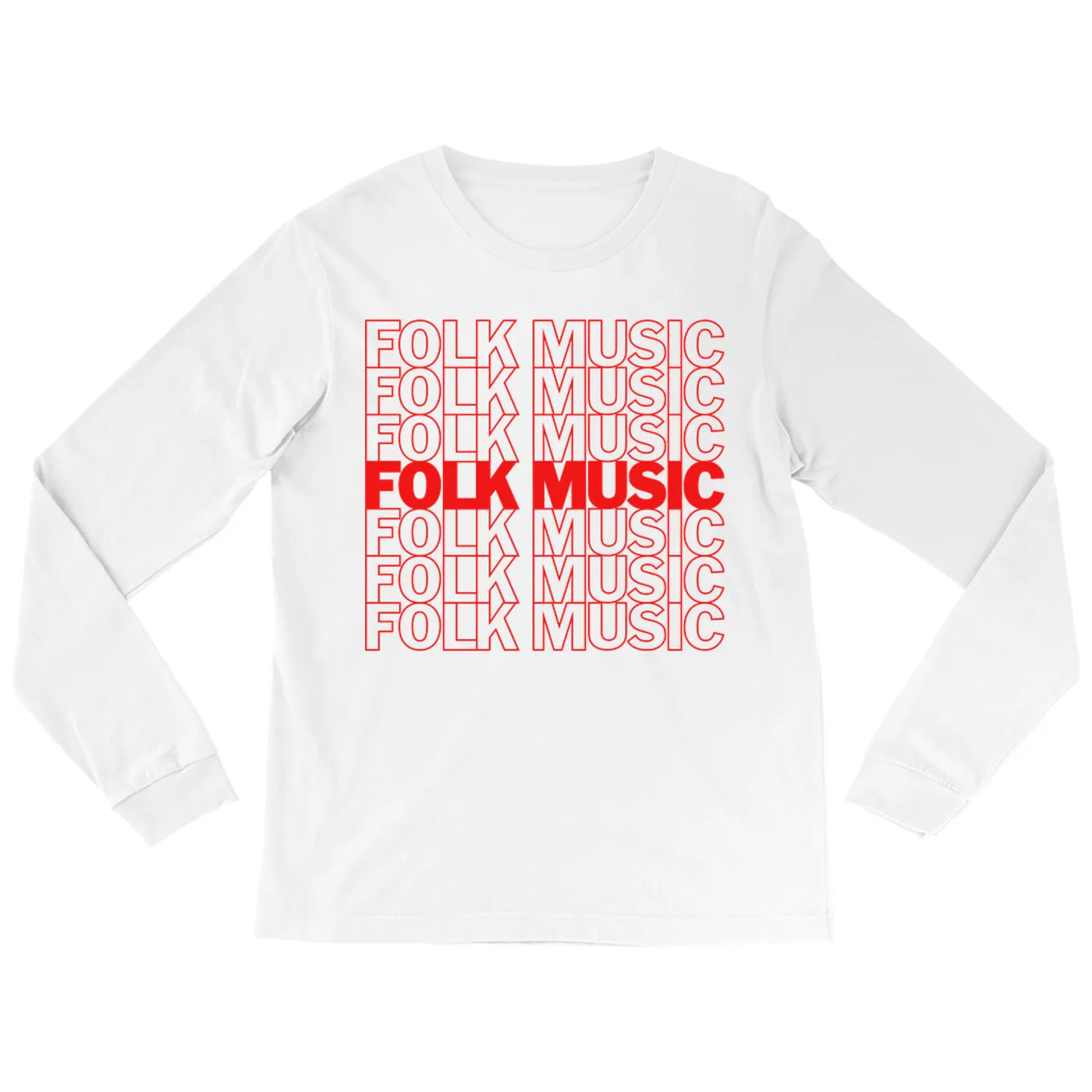 Music Life - Folk Merchbar Music Life Long Sleeve Shirt | Folk Music On Repeat Merchbar Music Life Shirt