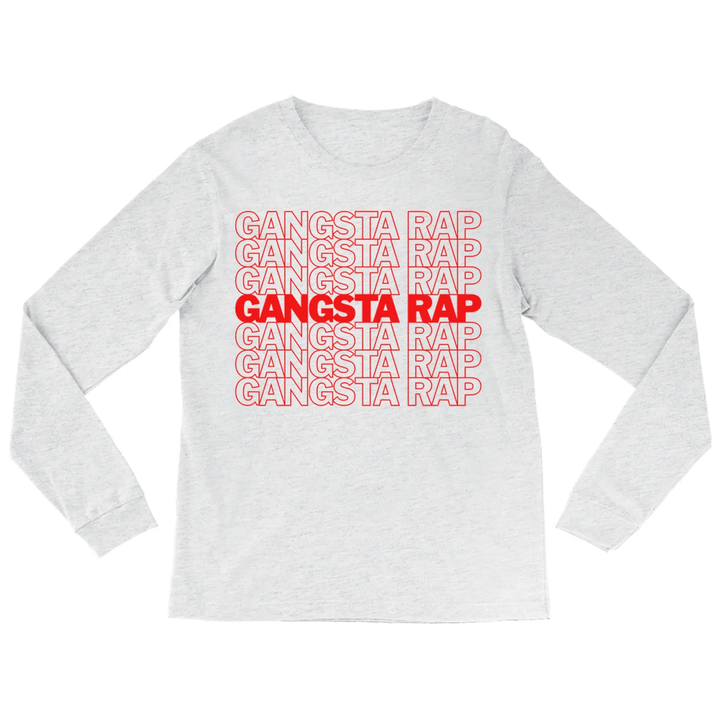 Music Life - Gangsta Rap Merchbar Music Life Long Sleeve Shirt | Gangsta Rap On Repeat Merchbar Music Life Shirt