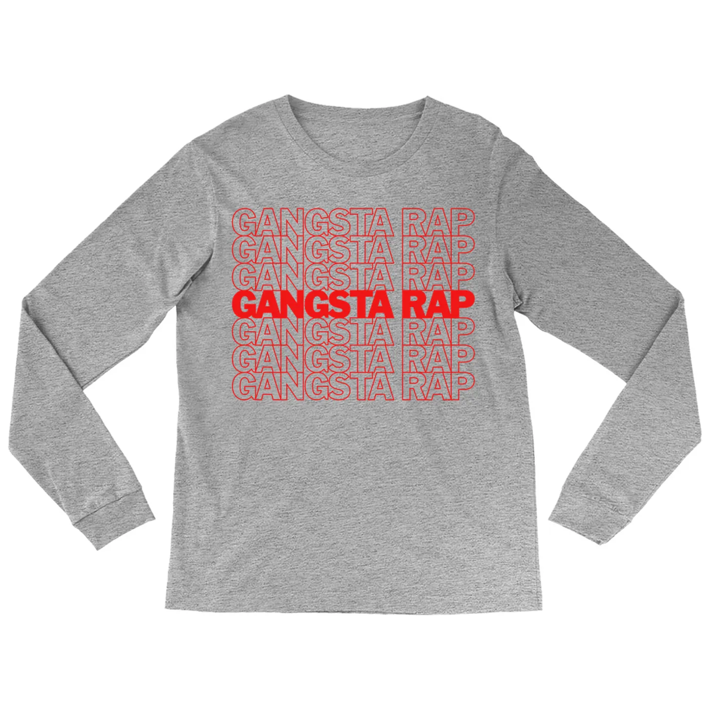 Music Life - Gangsta Rap Merchbar Music Life Long Sleeve Shirt | Gangsta Rap On Repeat Merchbar Music Life Shirt