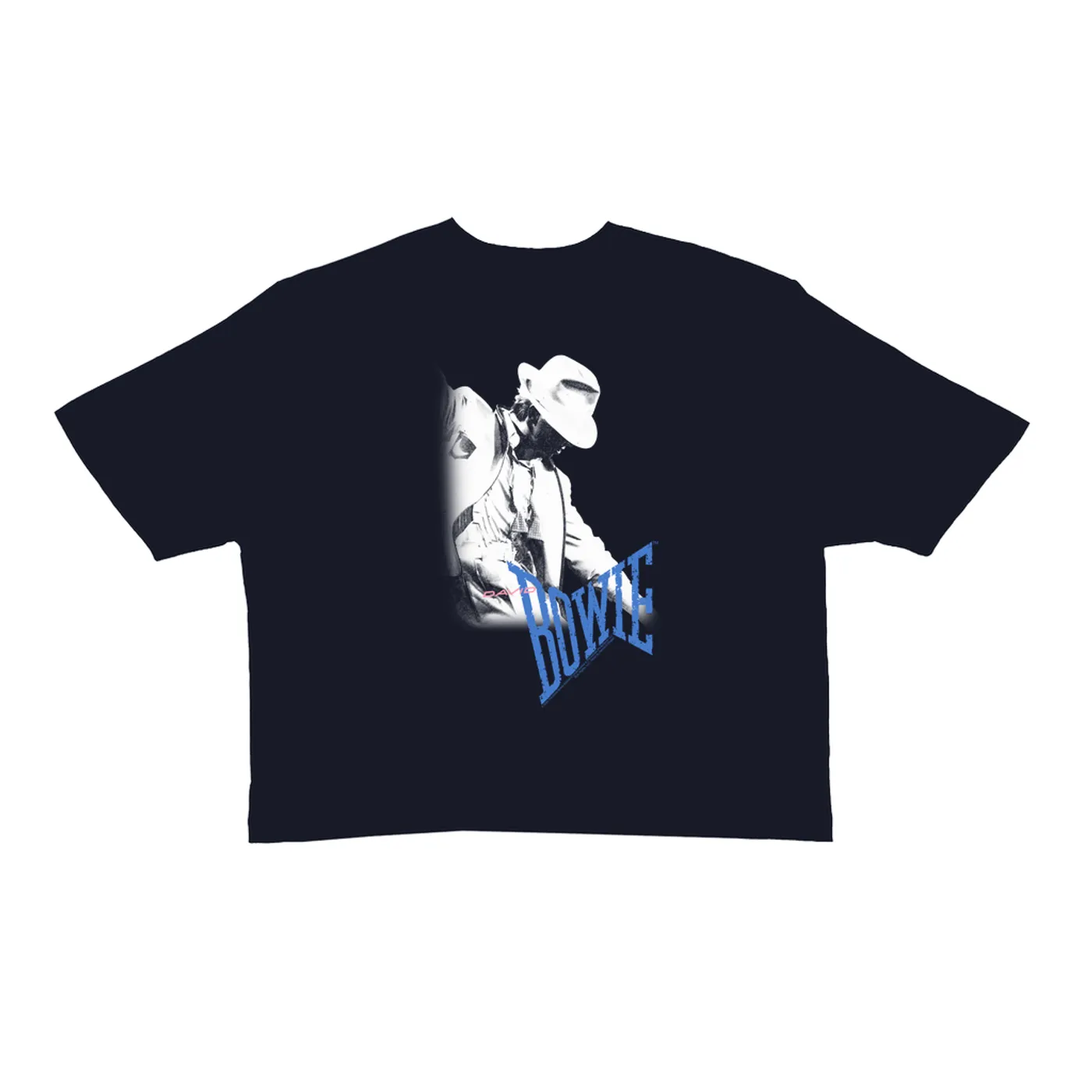 David Bowie Ladies' Crop Tee | Bowie 1983 Concert Stage Silhouette David Bowie Crop T-shirt