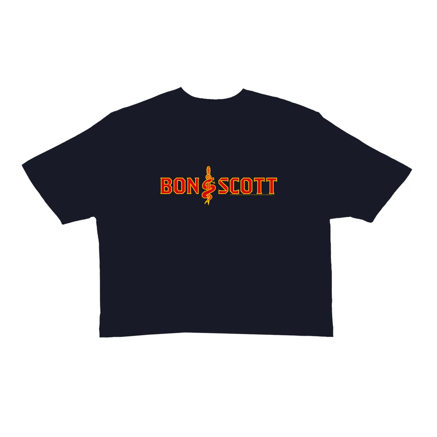 Bon Scott Ladies' Crop Tee | Bon Dagger And Snake Bon Scott Crop T-shirt