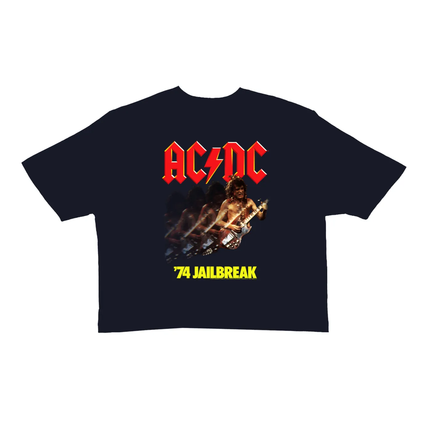 AC/DC Ladies' Crop Tee | JailBreak '74 Album Art ACDC Crop T-shirt