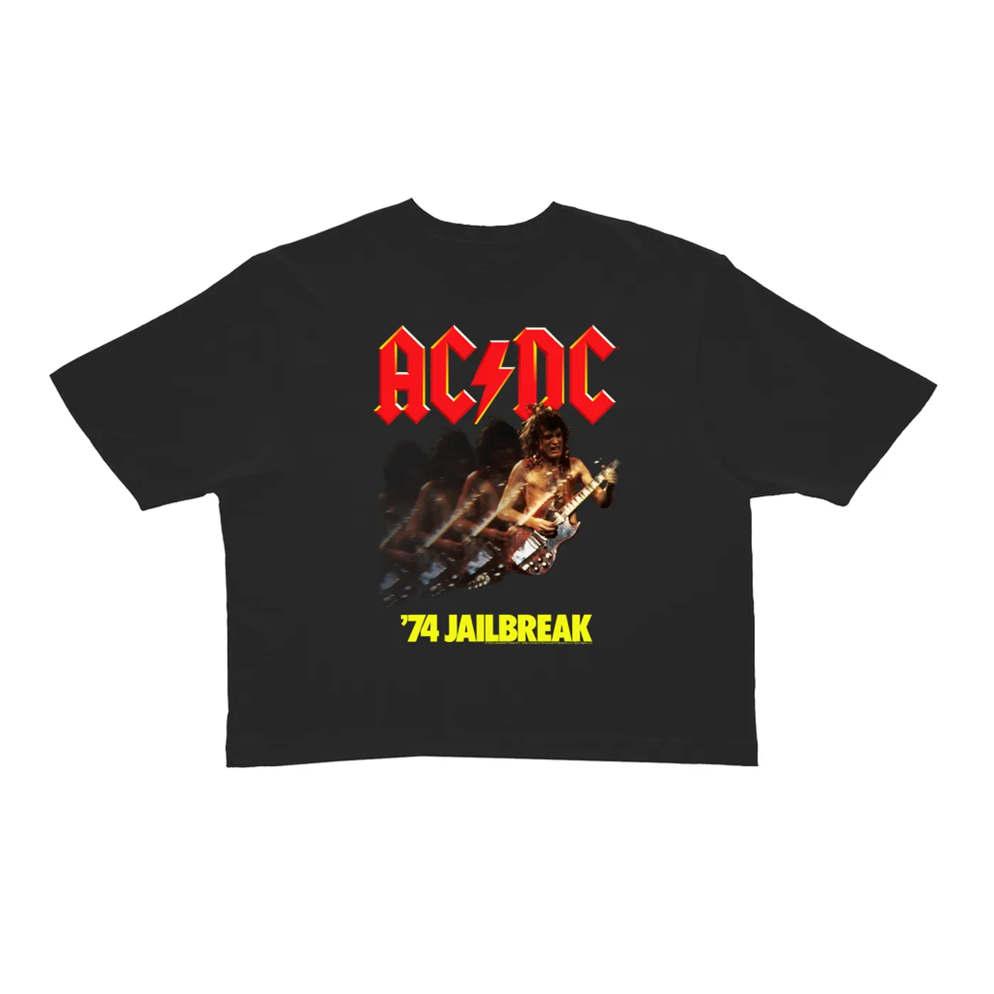 AC/DC Ladies' Crop Tee | JailBreak '74 Album Art ACDC Crop T-shirt